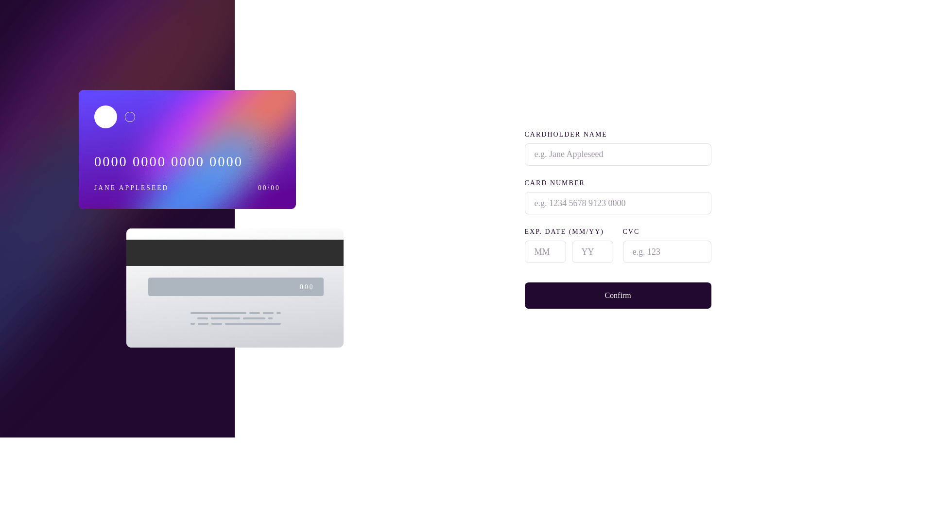 website screenshot of https://interactive-card-details-form-live.pages.dev/