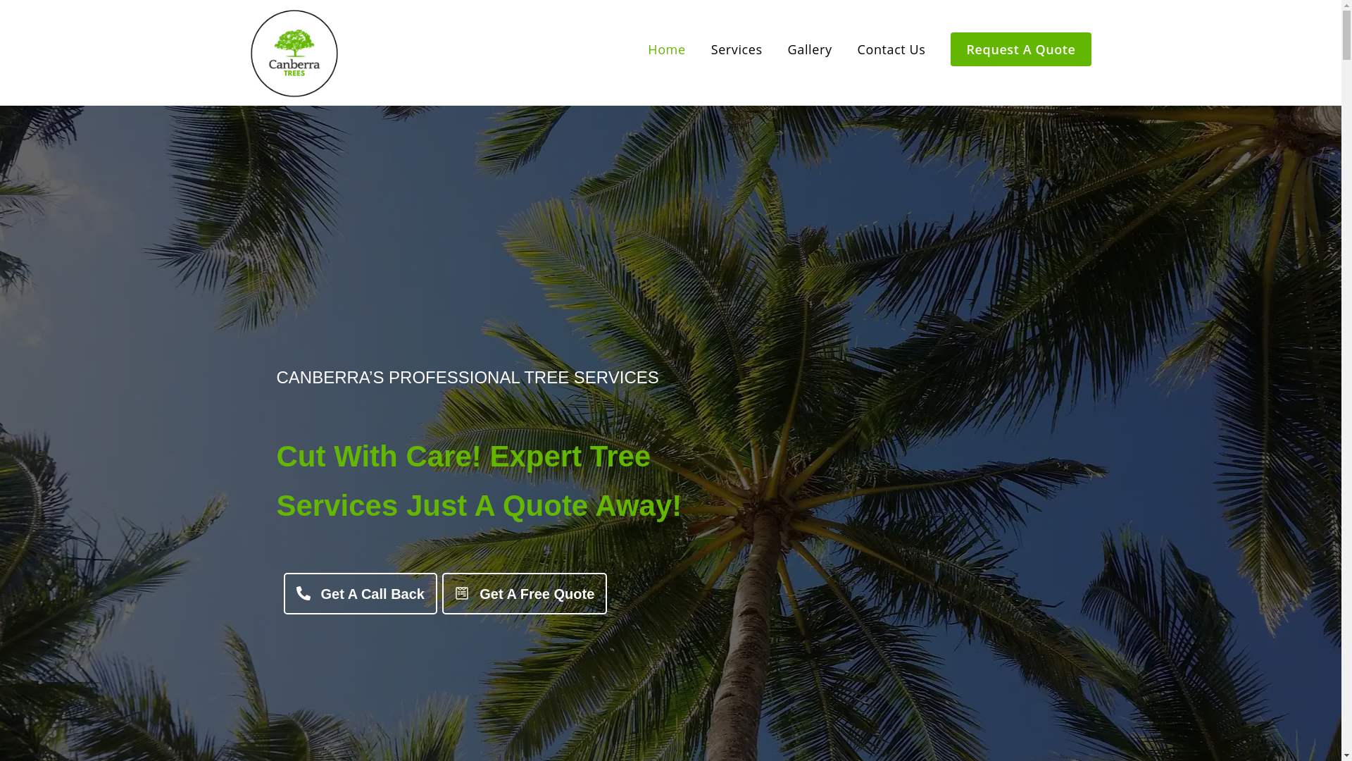 website screenshot of https://canberratrees.com/