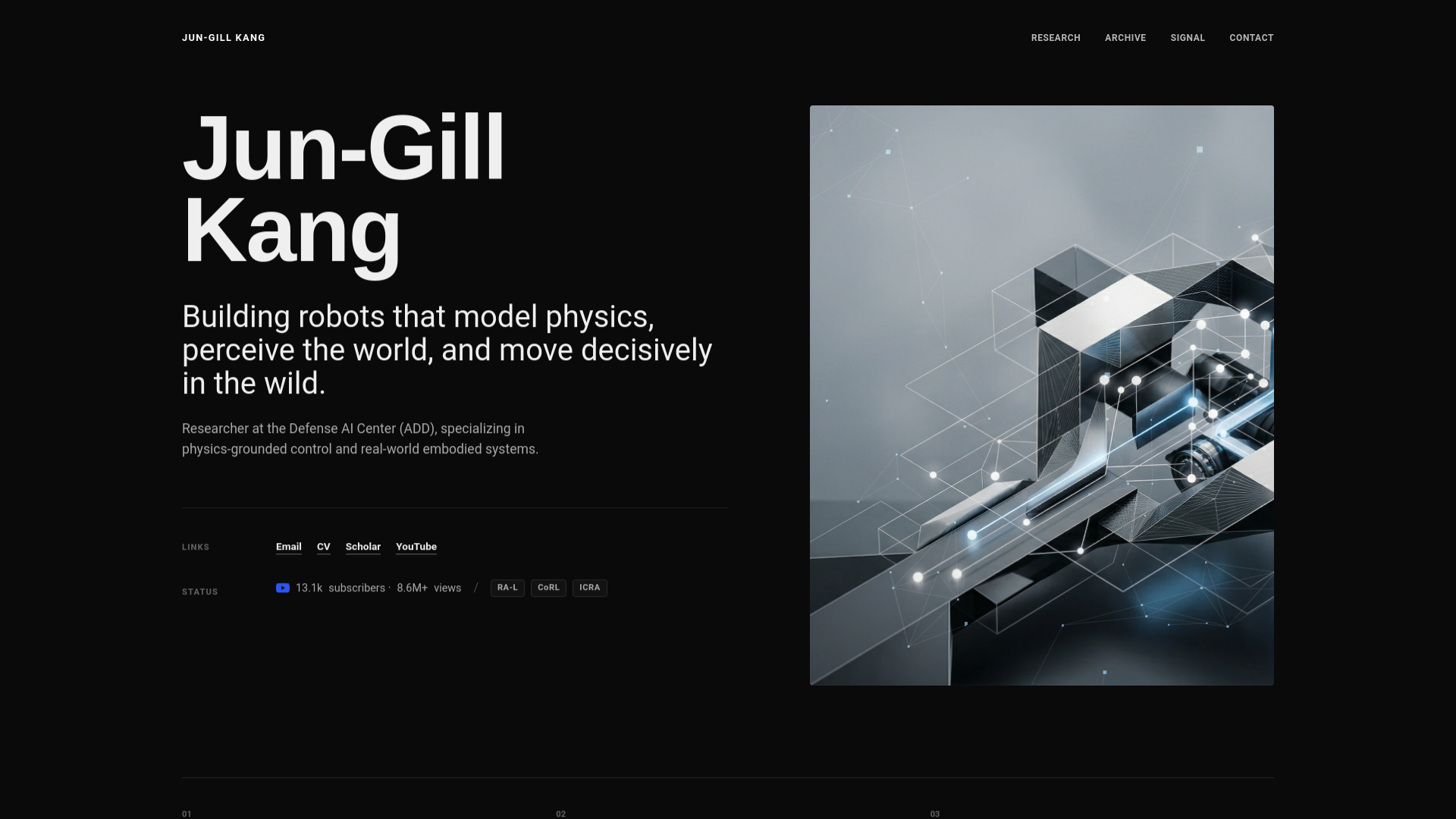 website screenshot of https://jgkang.pages.dev/