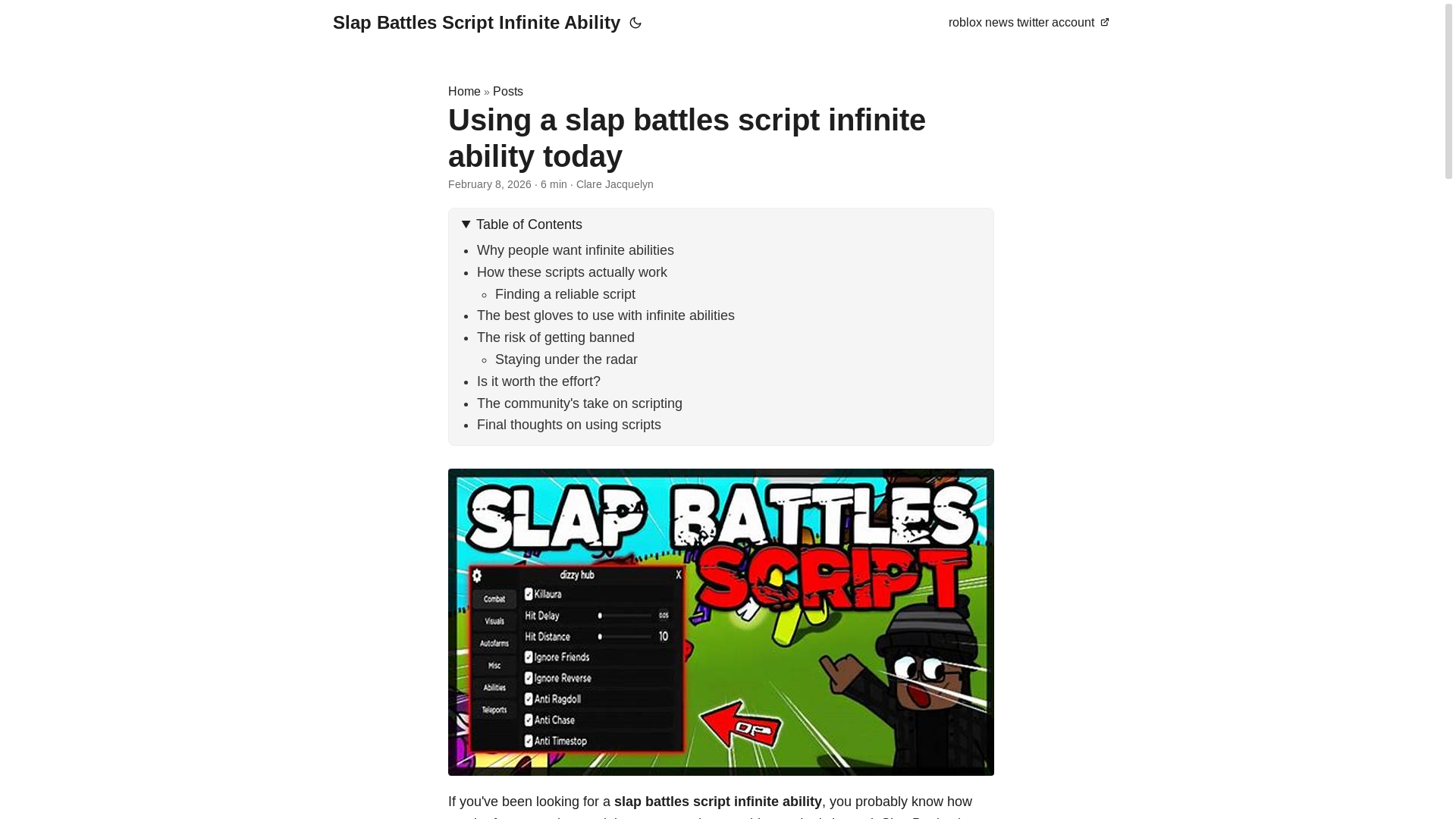 website screenshot of https://slap-battles-script-infinite-ability.pages.dev/