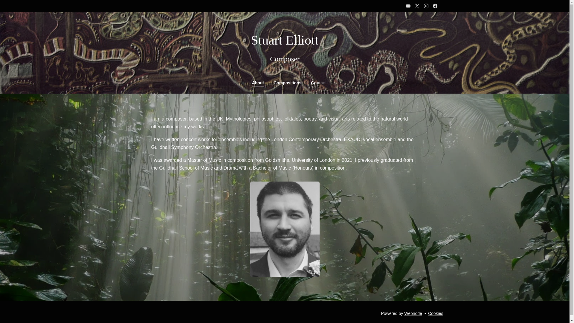website screenshot of https://stuartelliottcomposer.com/