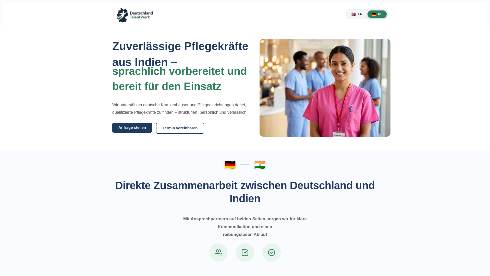 website screenshot of https://deutschlandtalentwerk.de