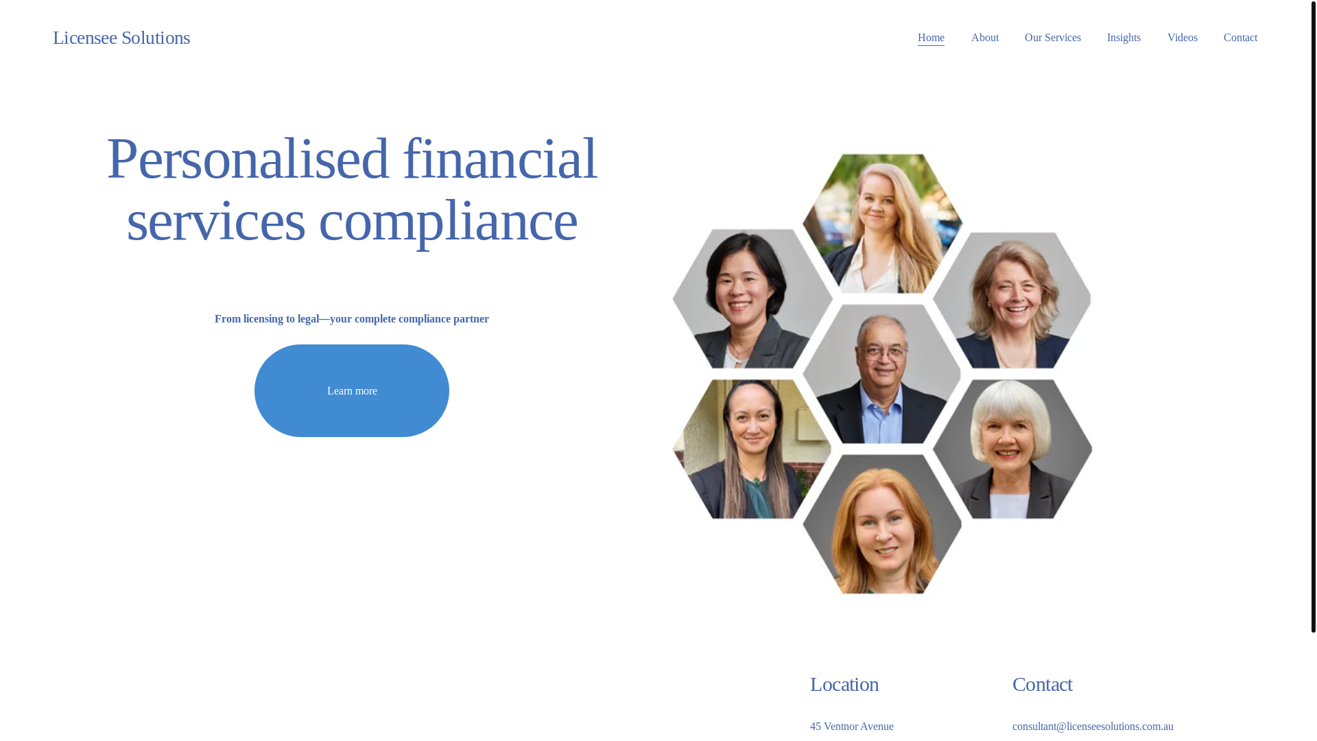 website screenshot of https://licenseesolutions.au/