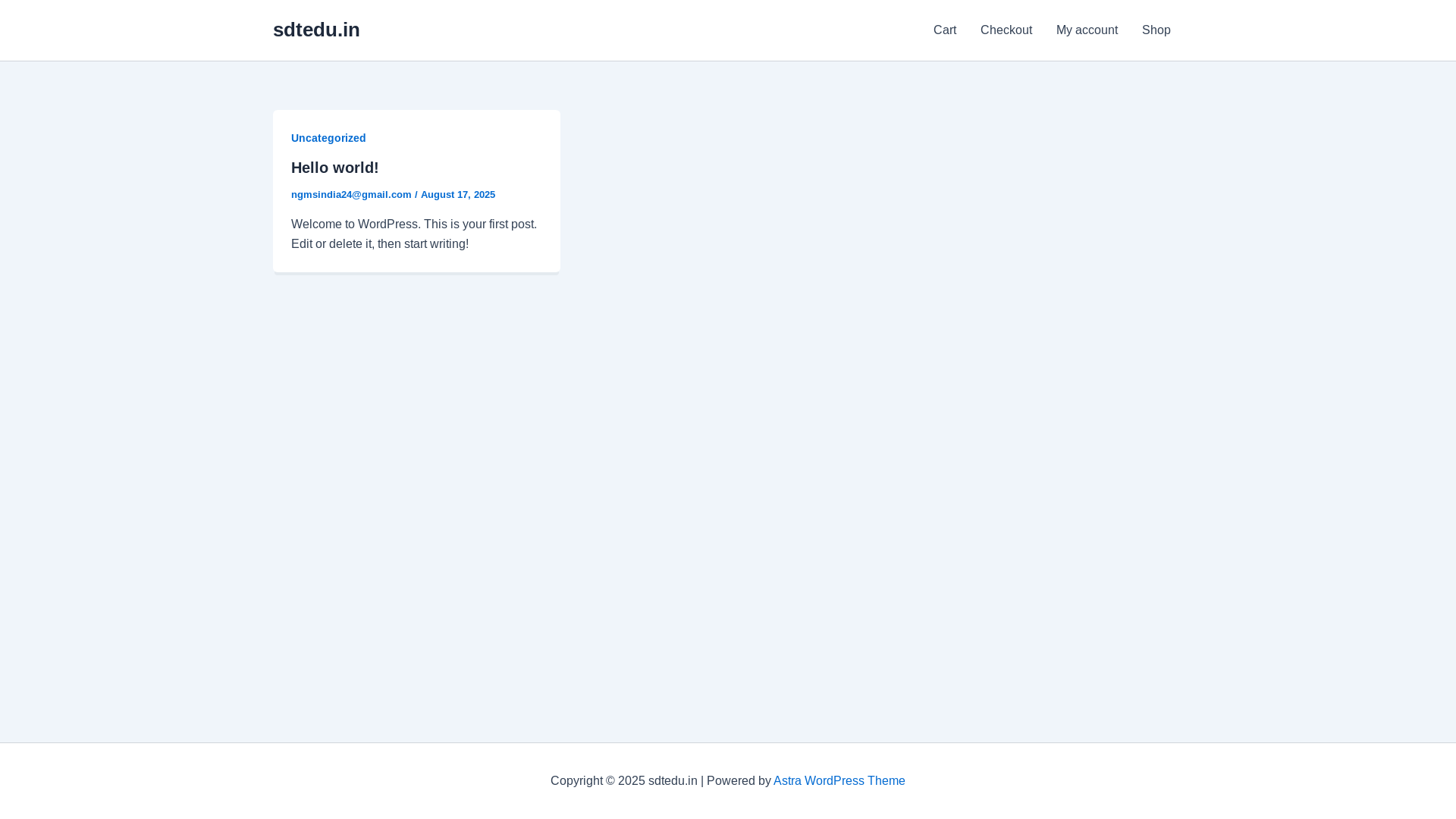 website screenshot of https://sdtedu.in/