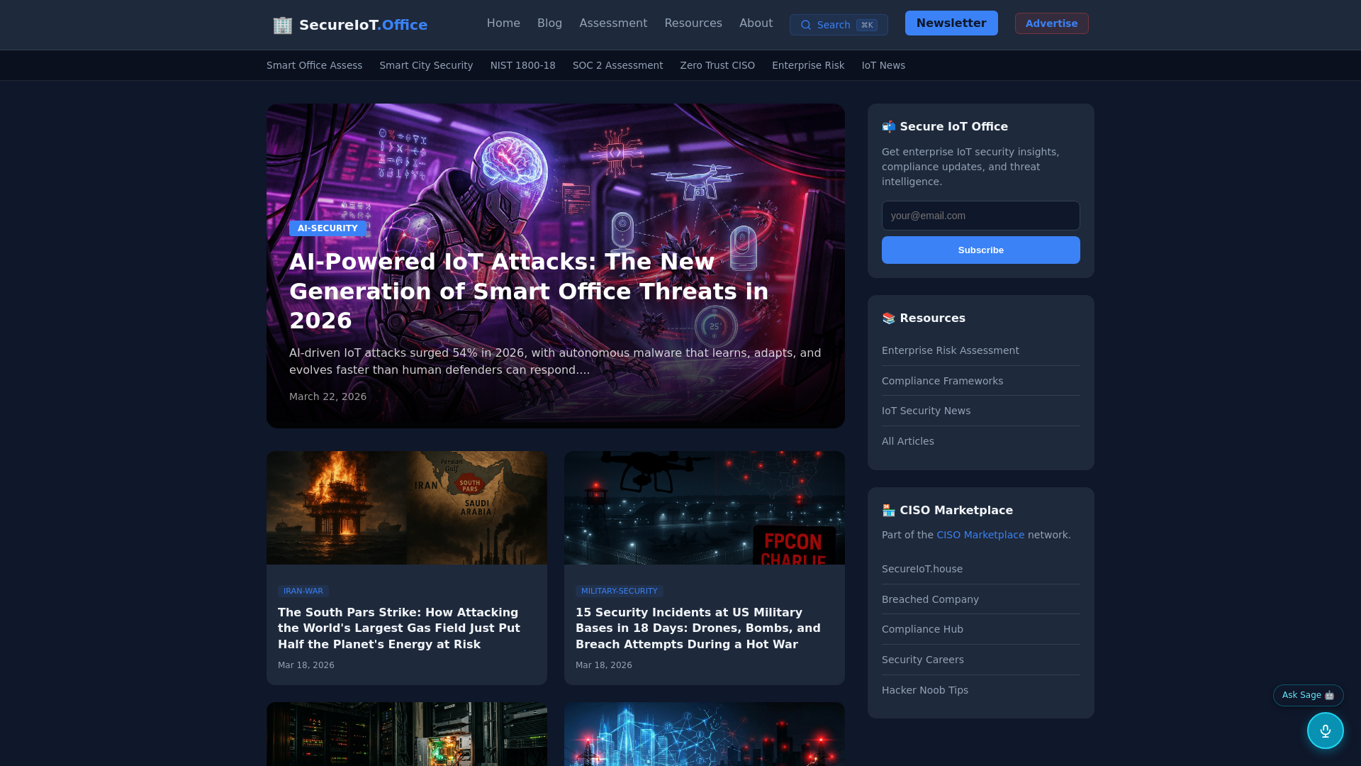 website screenshot of https://secureiotoffice.pages.dev/