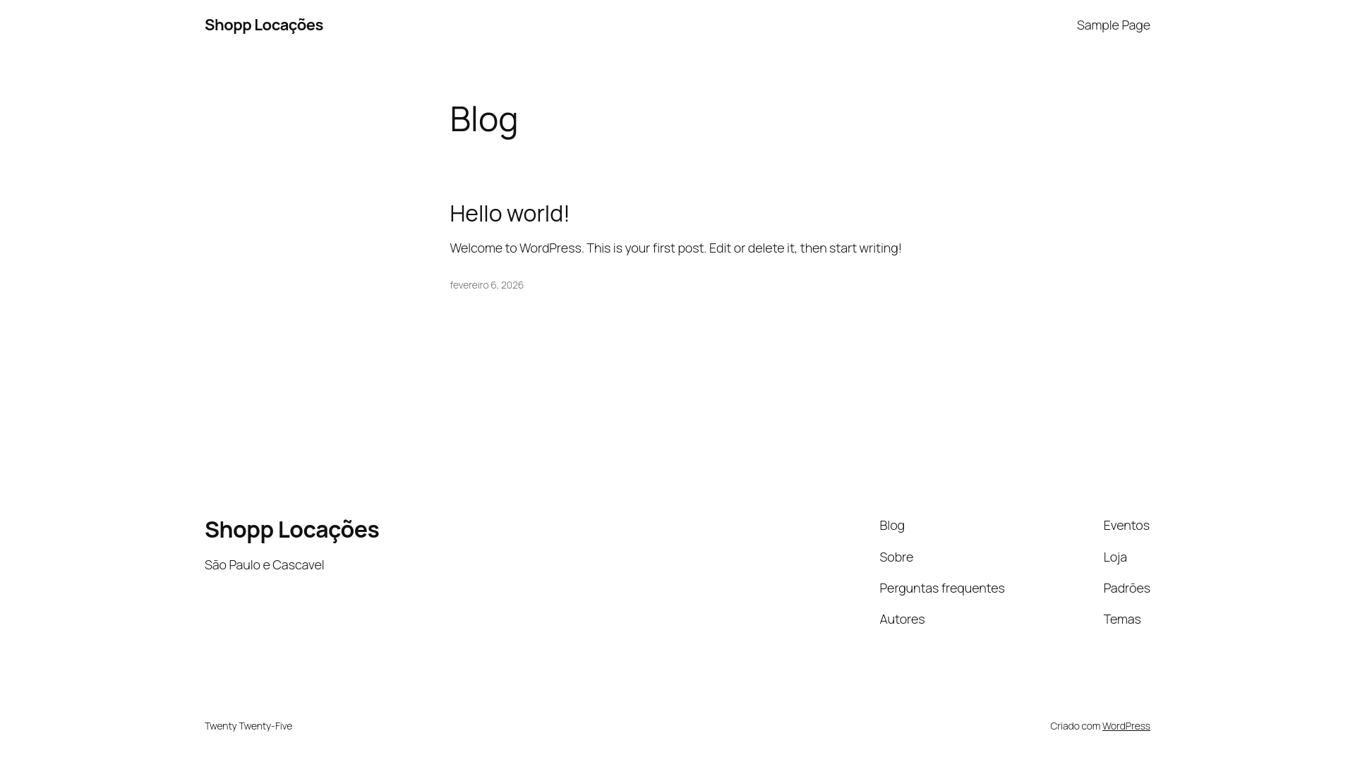 website screenshot of https://shopplocacoes.com.br