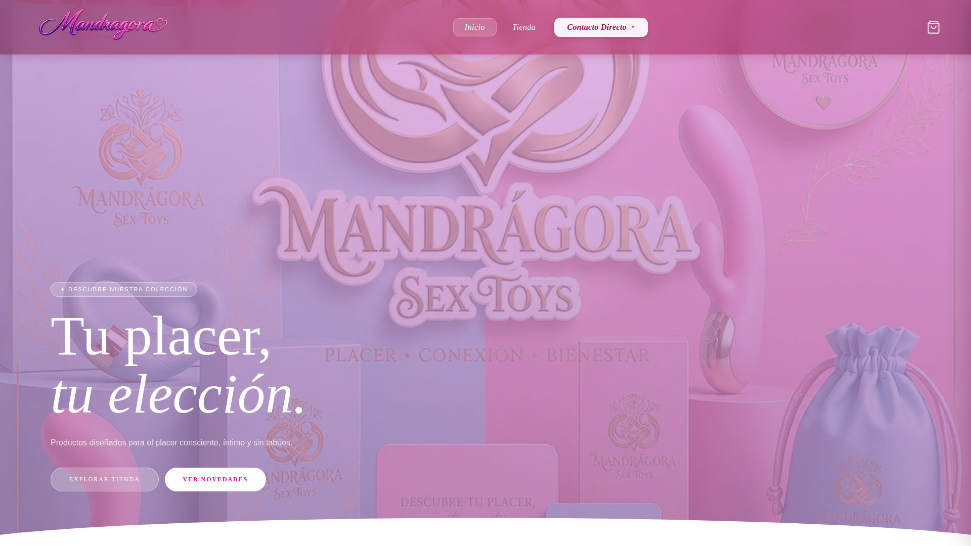 website screenshot of https://mandragorasextoys.com/