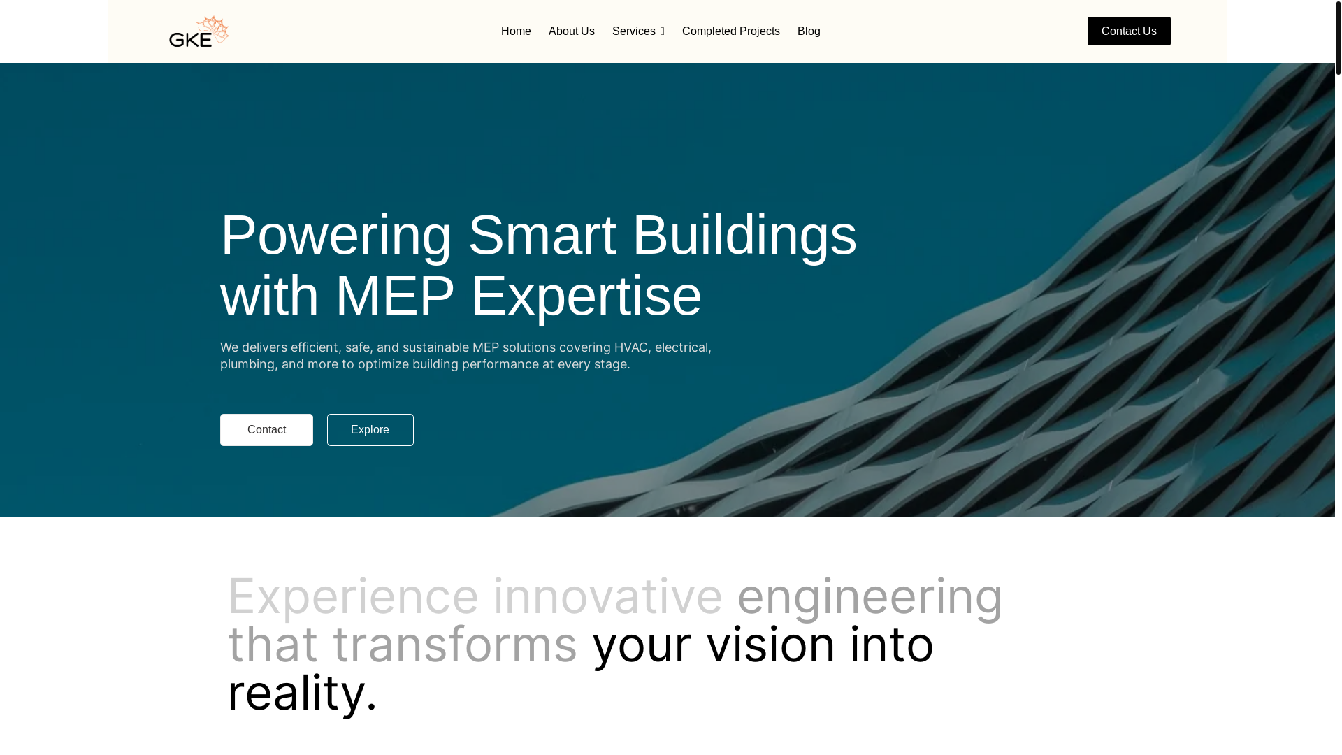 website screenshot of https://gkeconsultants.com/