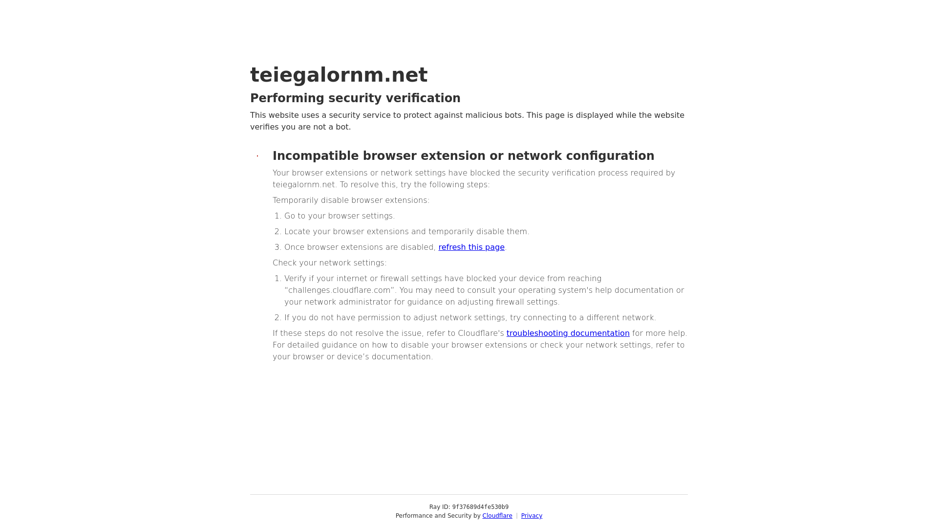 website screenshot of https://teiegalornm.net