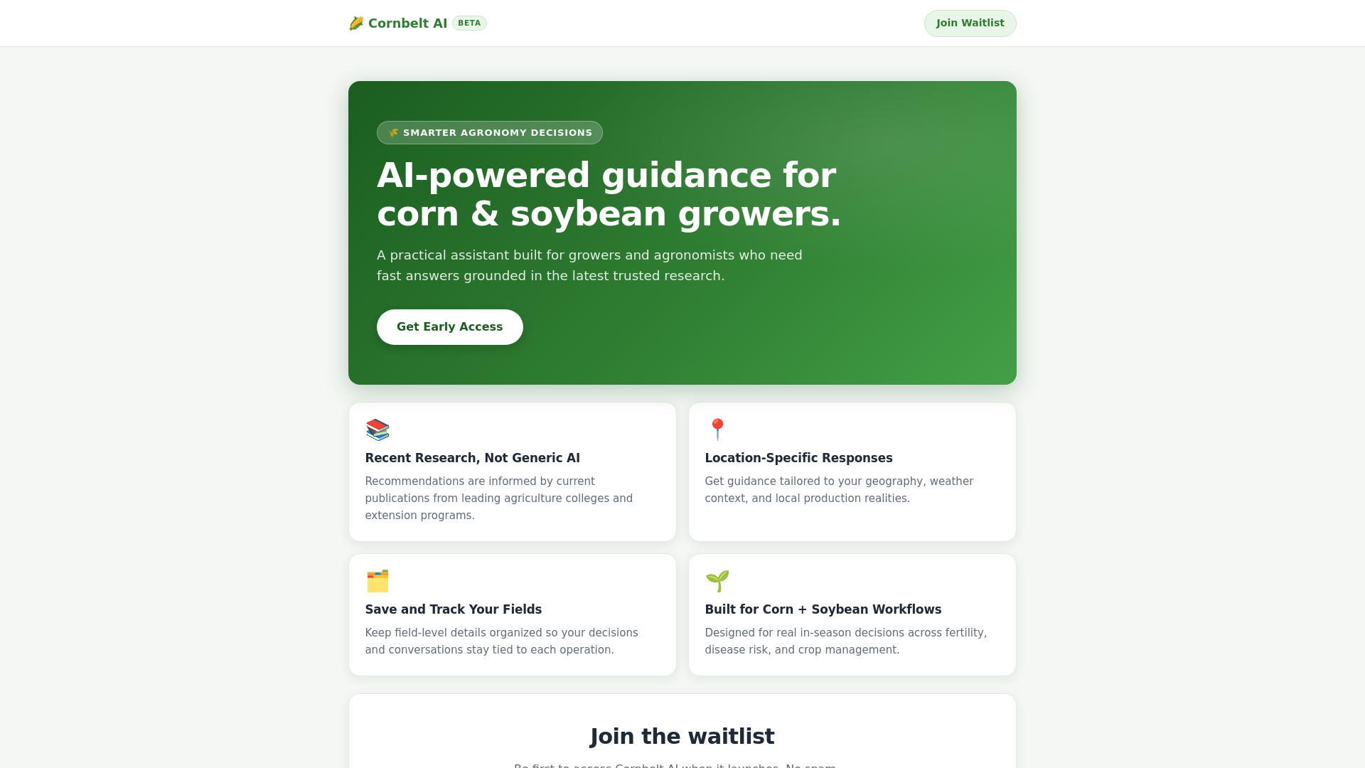 website screenshot of https://cornbeltai.com/