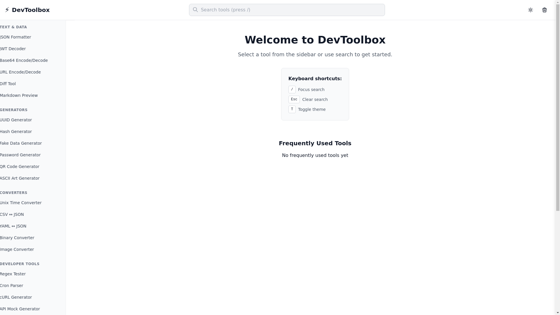 website screenshot of https://devtoolbox-bcg.pages.dev/