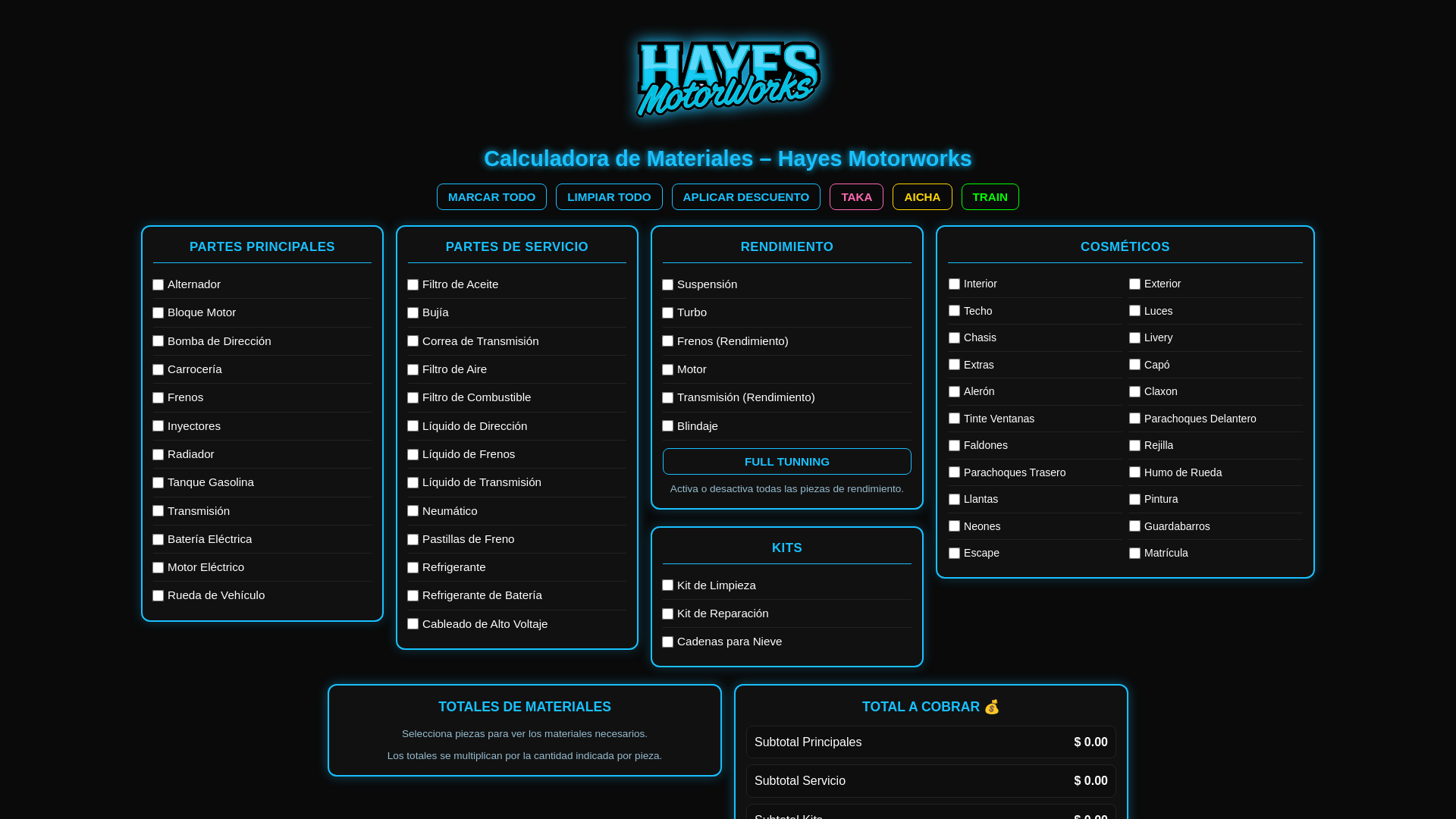 website screenshot of https://hayes-calculator.pages.dev/