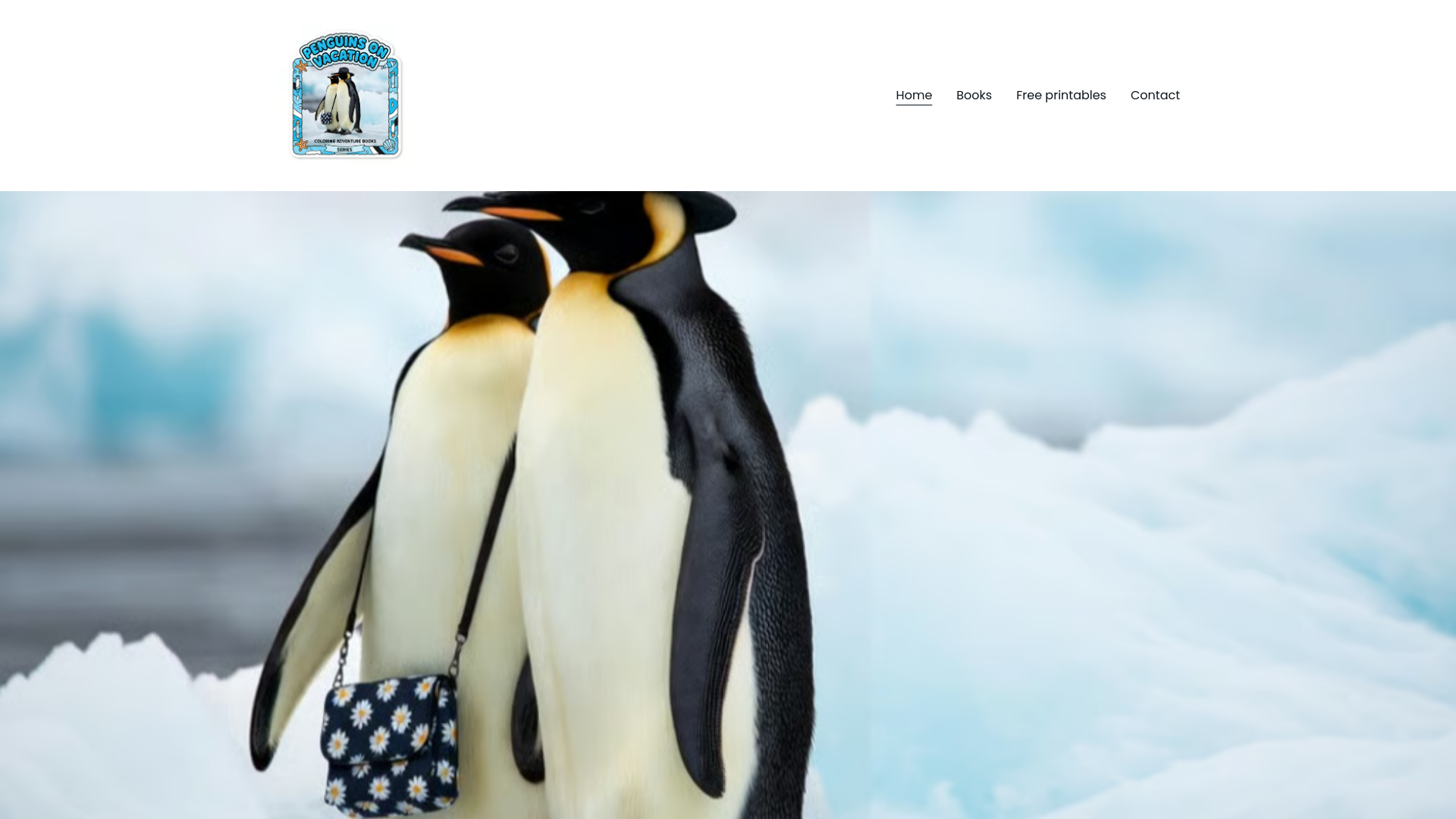 website screenshot of https://penguinsonvacation.com/
