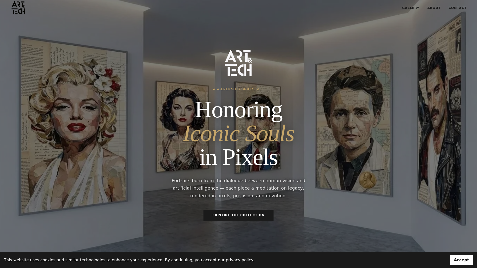 website screenshot of https://artandtech.ai/