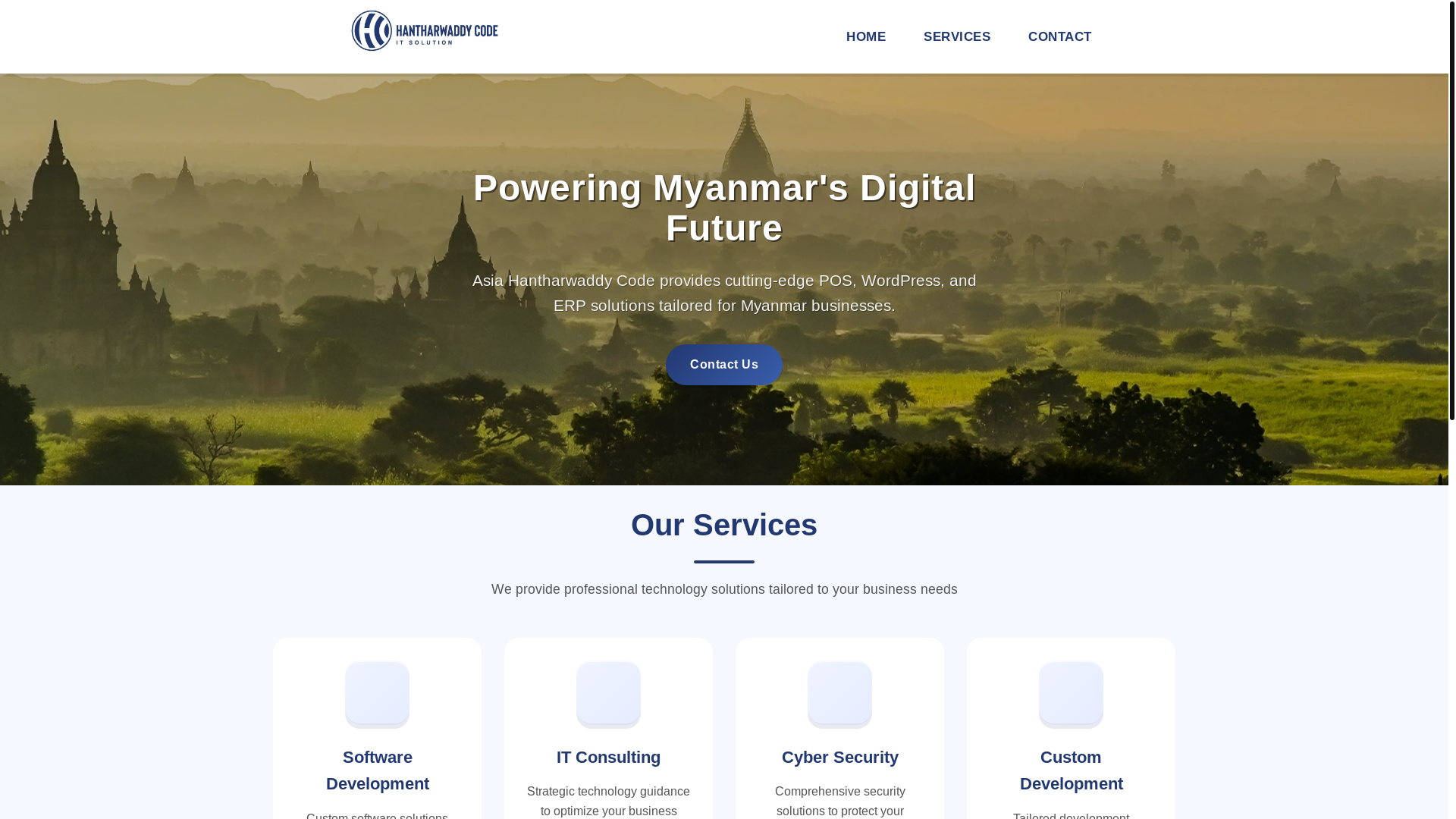 website screenshot of https://hantharwaddy-code-landing.pages.dev/