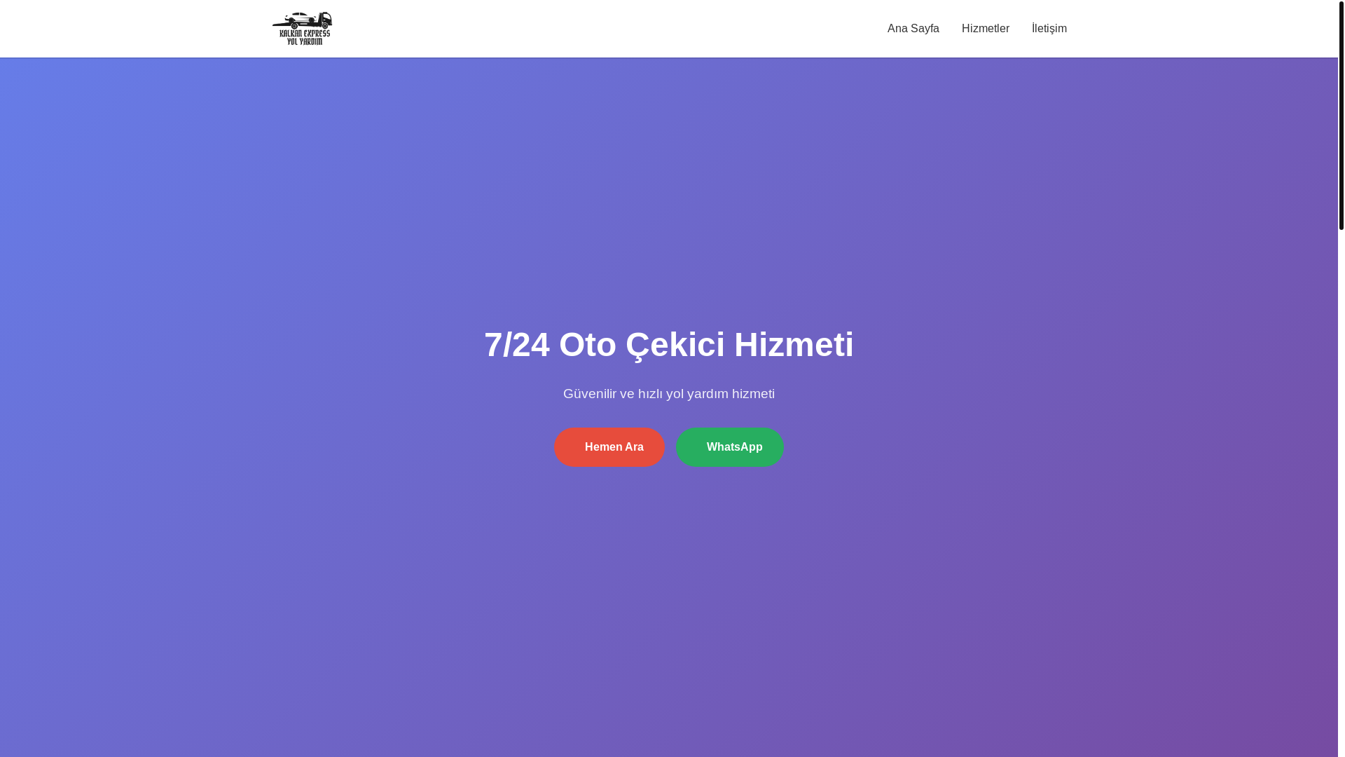 website screenshot of https://cekiciotoyolyardim.com.tr/