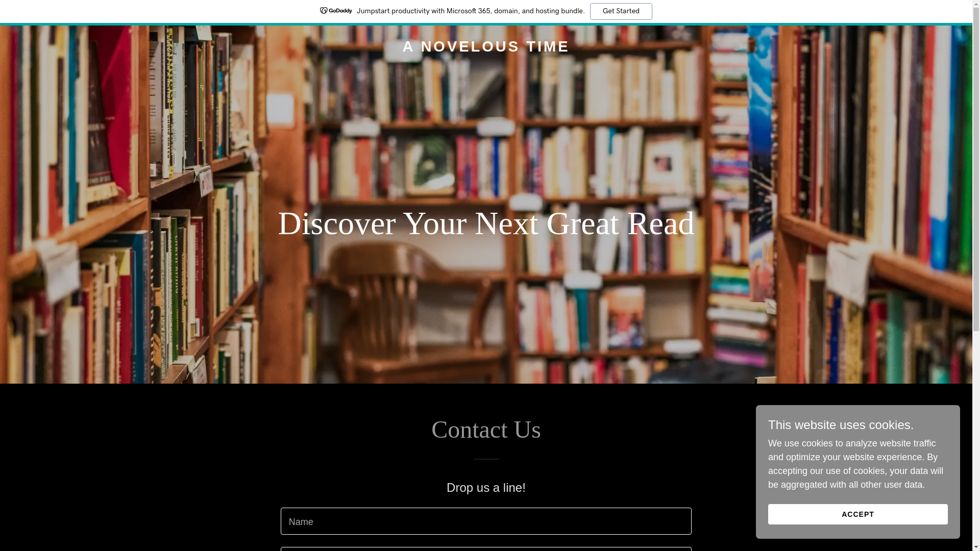 website screenshot of https://anoveloustime.com/