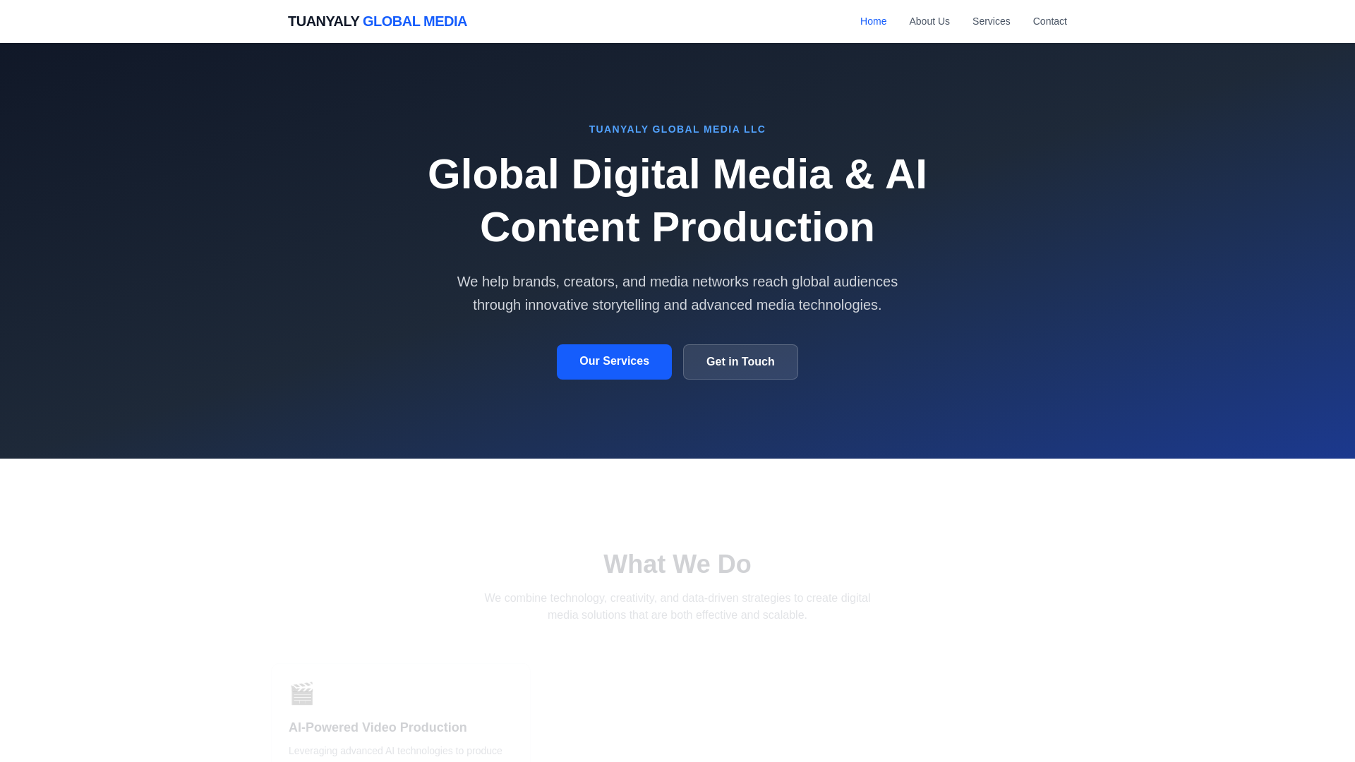 website screenshot of https://tuanyalymedia.com/