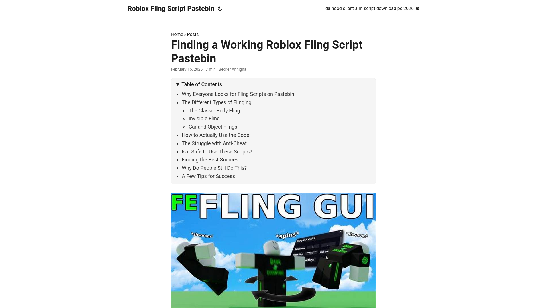 website screenshot of https://roblox-fling-script-pastebin.pages.dev/