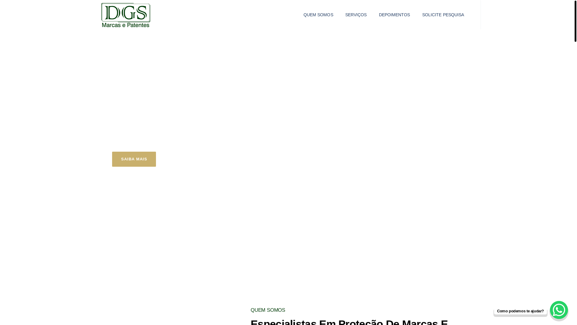 website screenshot of https://assessoriamarcasepatentes.com.br/