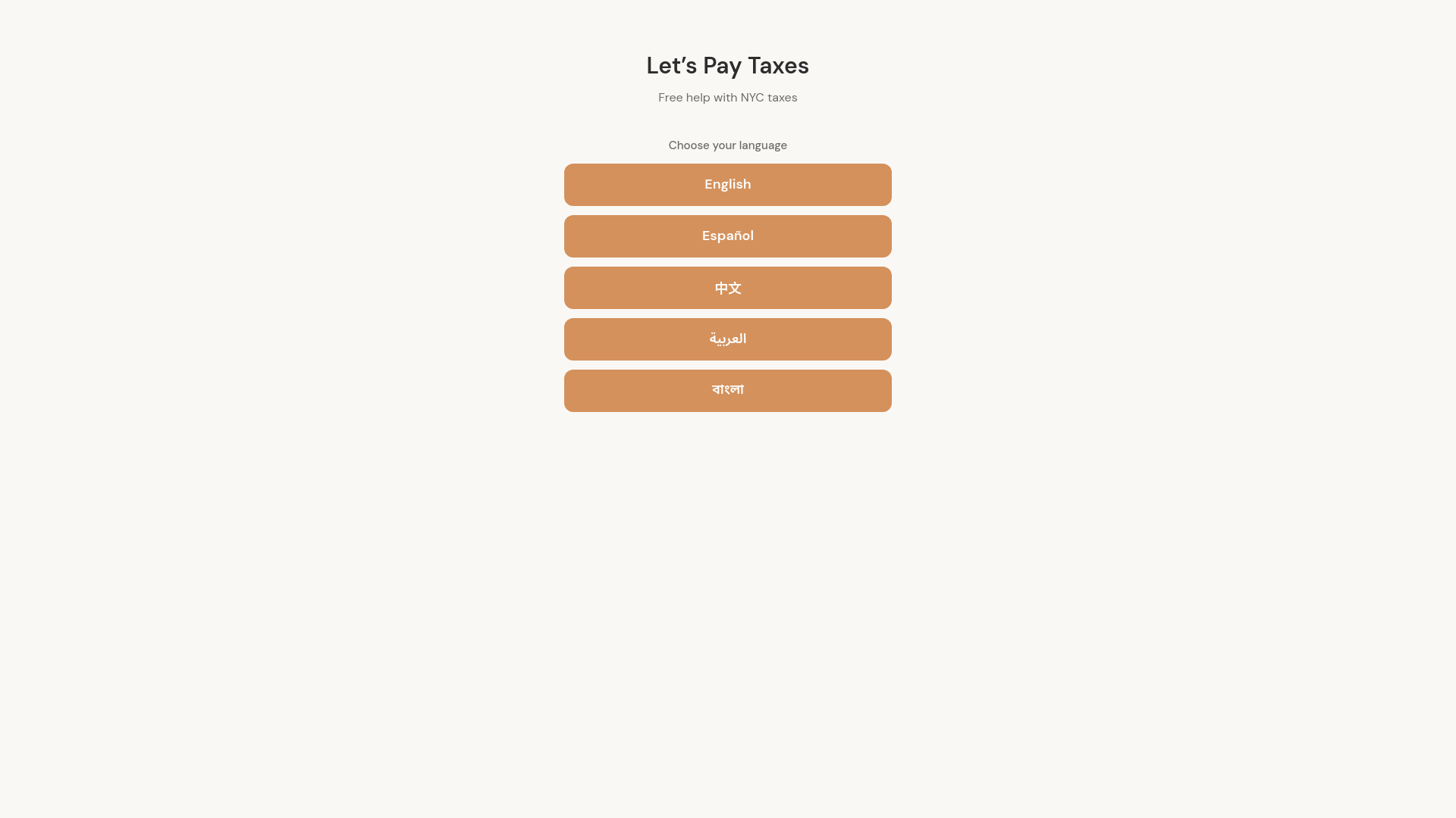 website screenshot of https://letspaytaxes.nyc