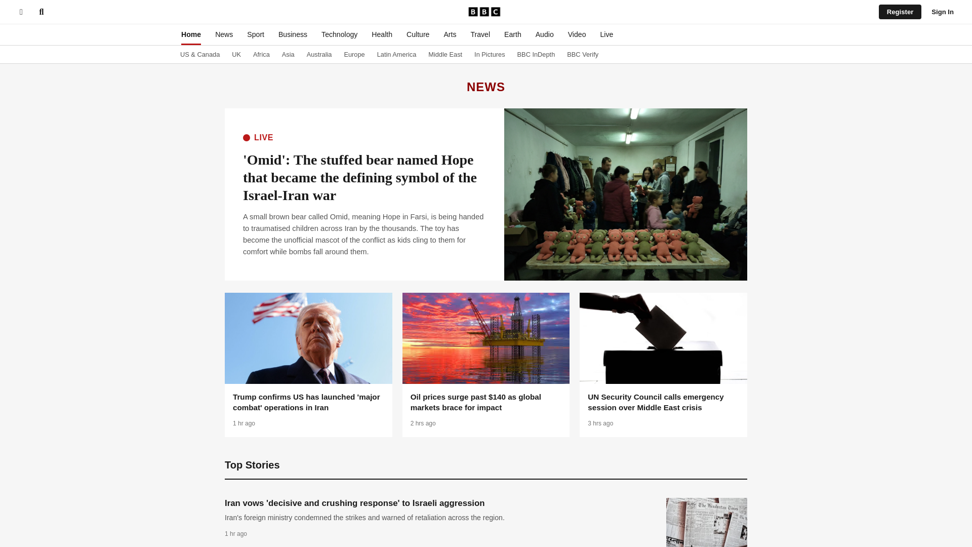 website screenshot of https://bbcnewshub.org/