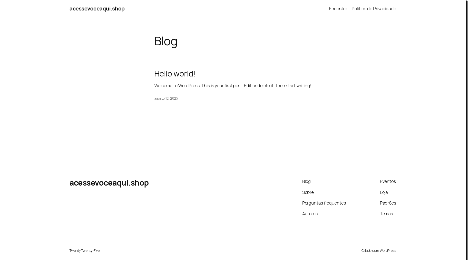 website screenshot of https://acessevoceaqui.shop/