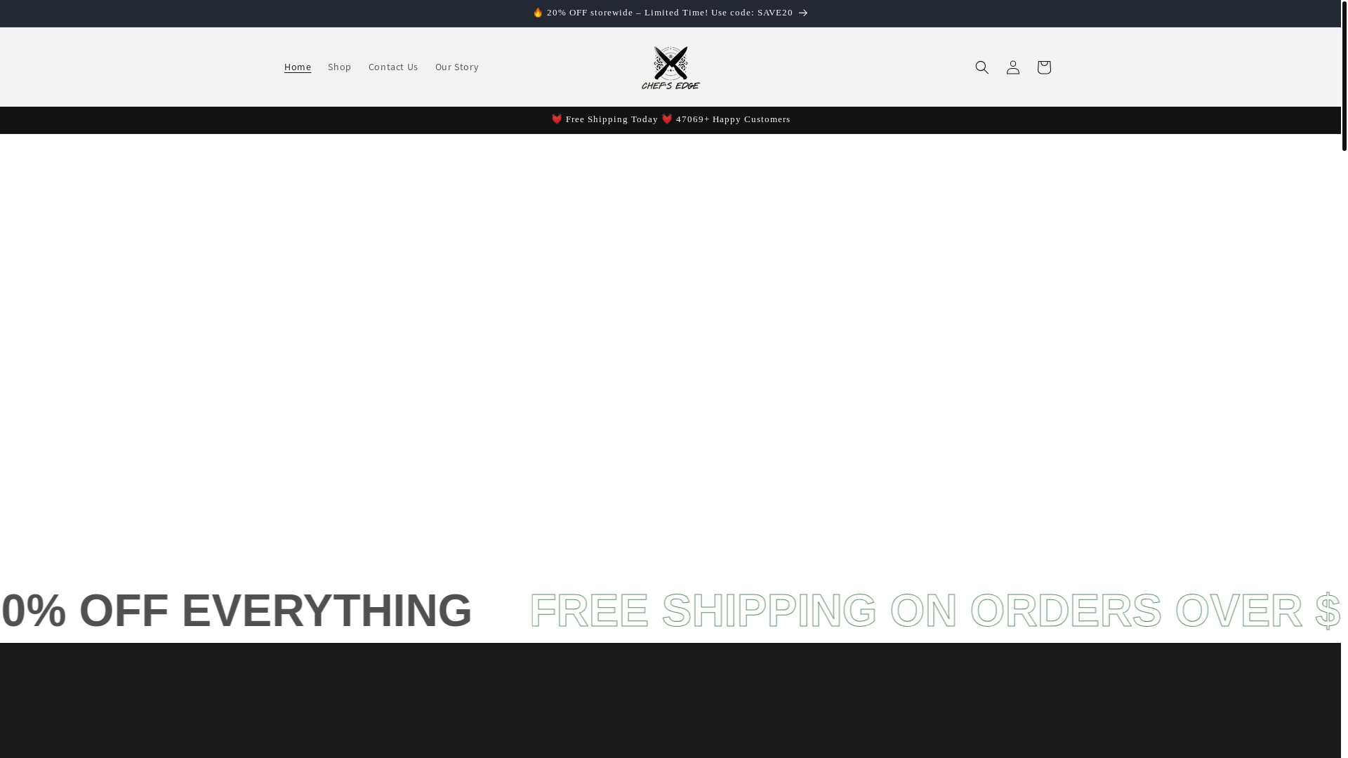 website screenshot of https://chefsedge.shop/