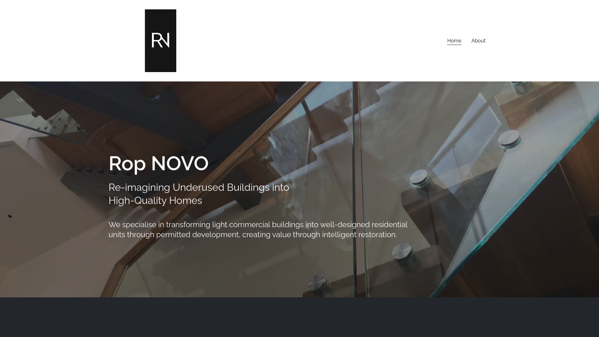 website screenshot of https://ropnovodevelopments.co.uk