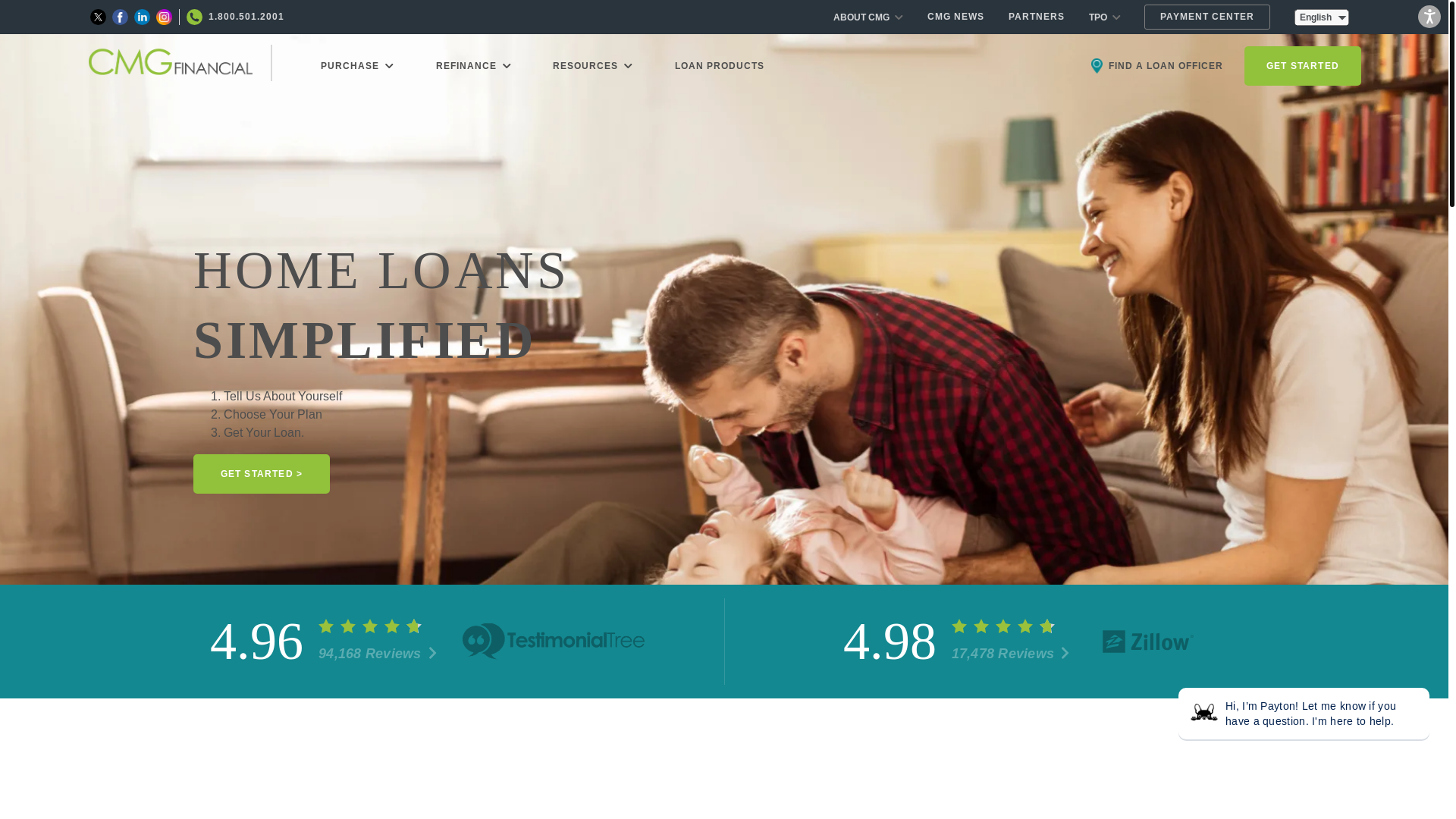 website screenshot of https://thecmgfiteam.com/