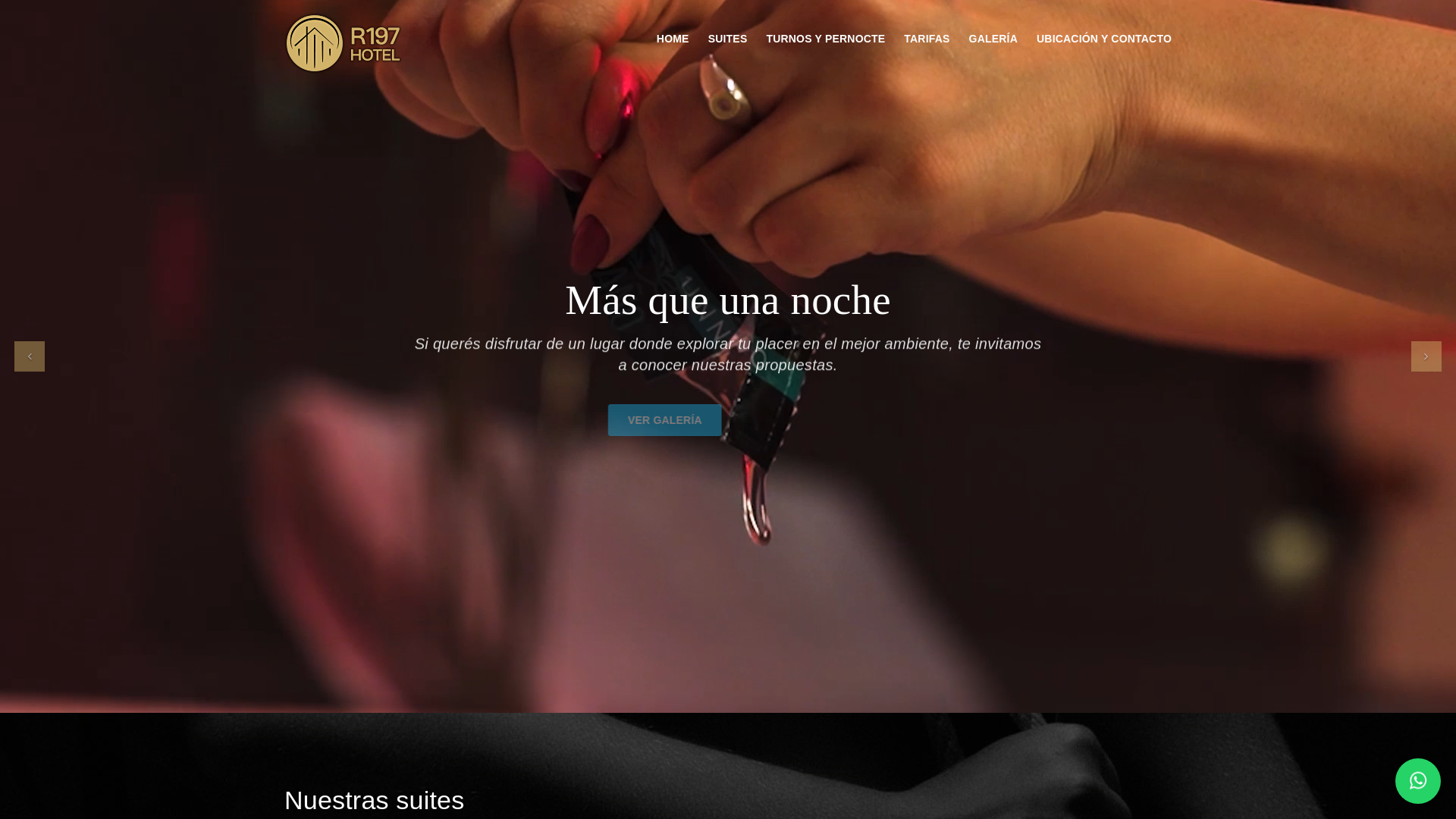 website screenshot of https://hotelr197.com