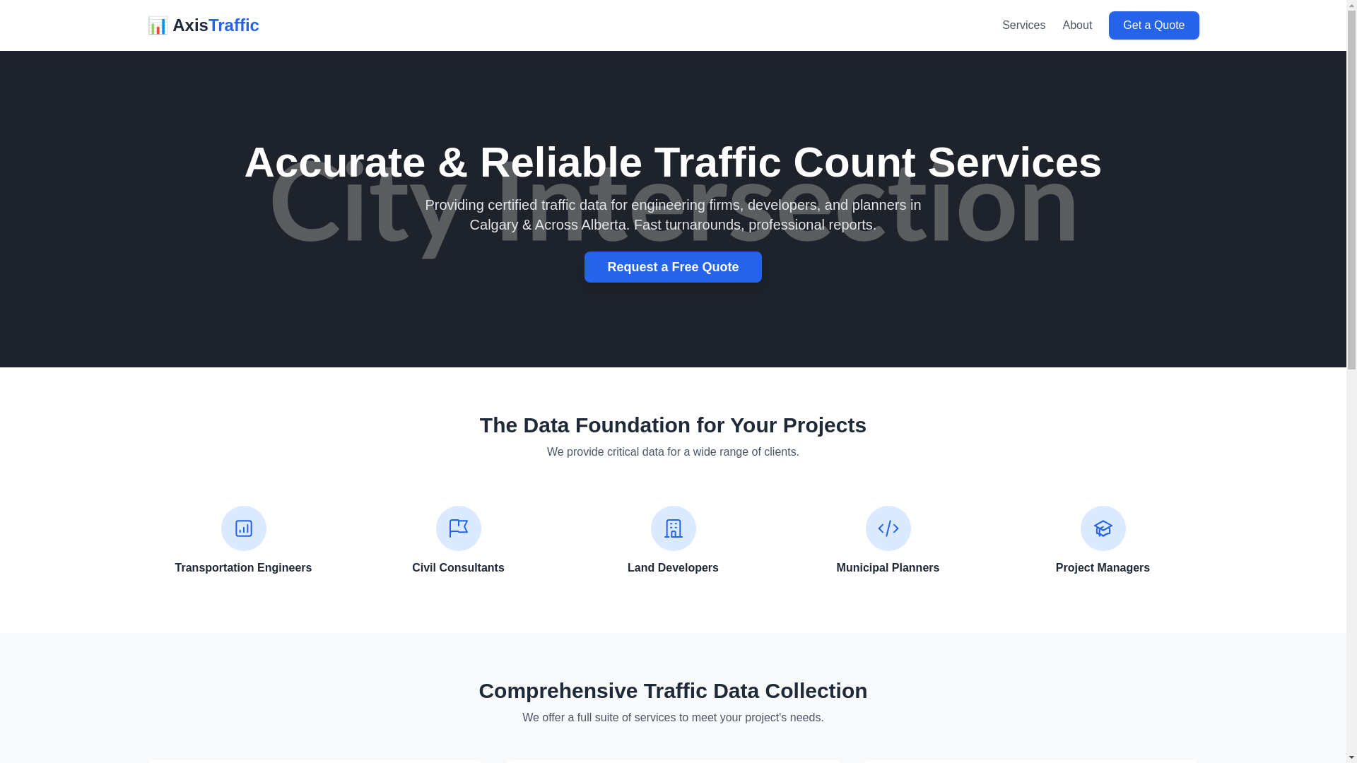 website screenshot of https://traffic-data-website.pages.dev/