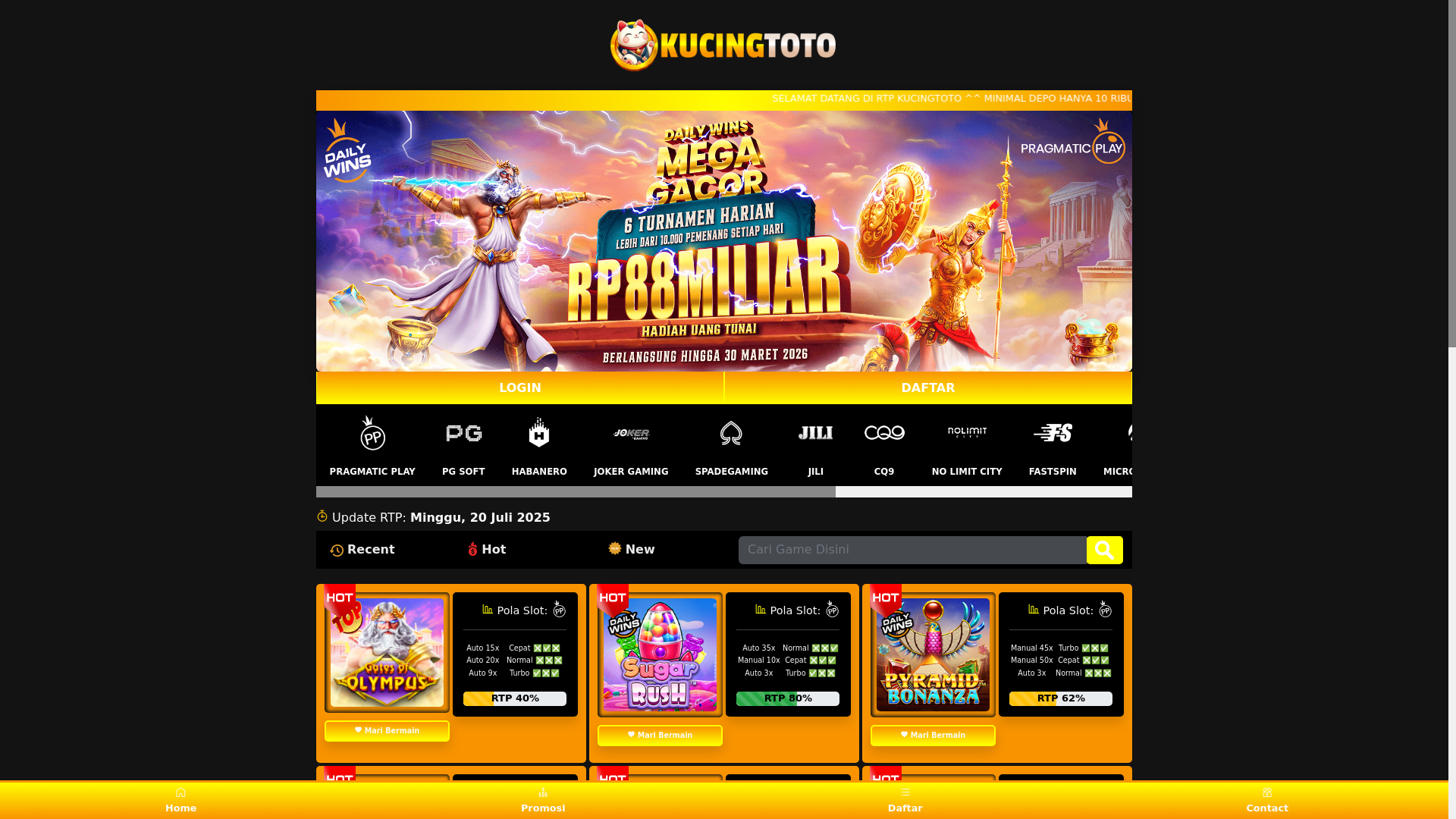 website screenshot of https://rtpkucing.pages.dev/