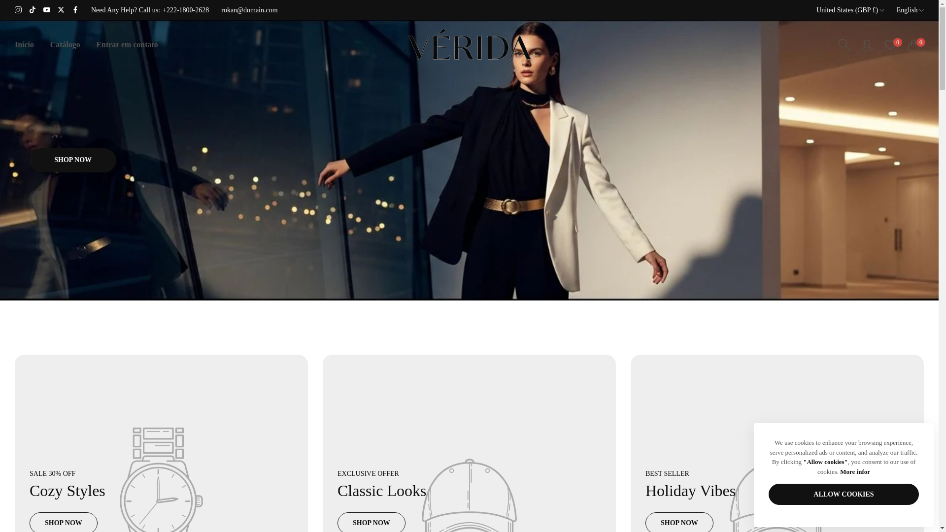 website screenshot of https://byverida.com/