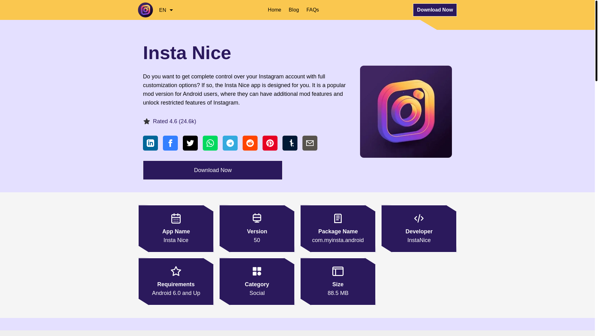 website screenshot of https://insta-nice.pages.dev/