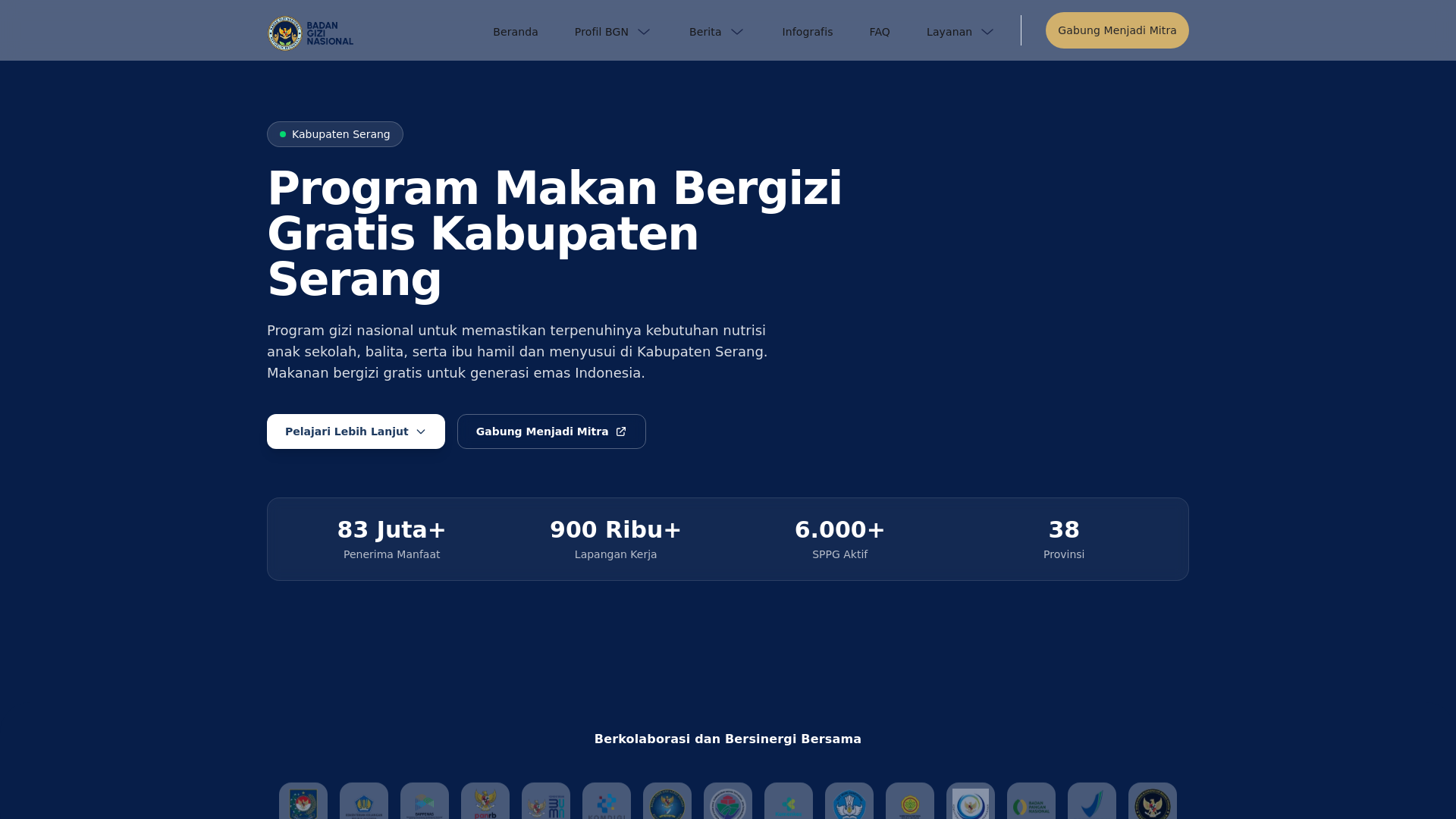 website screenshot of https://mbgserangkab.com/