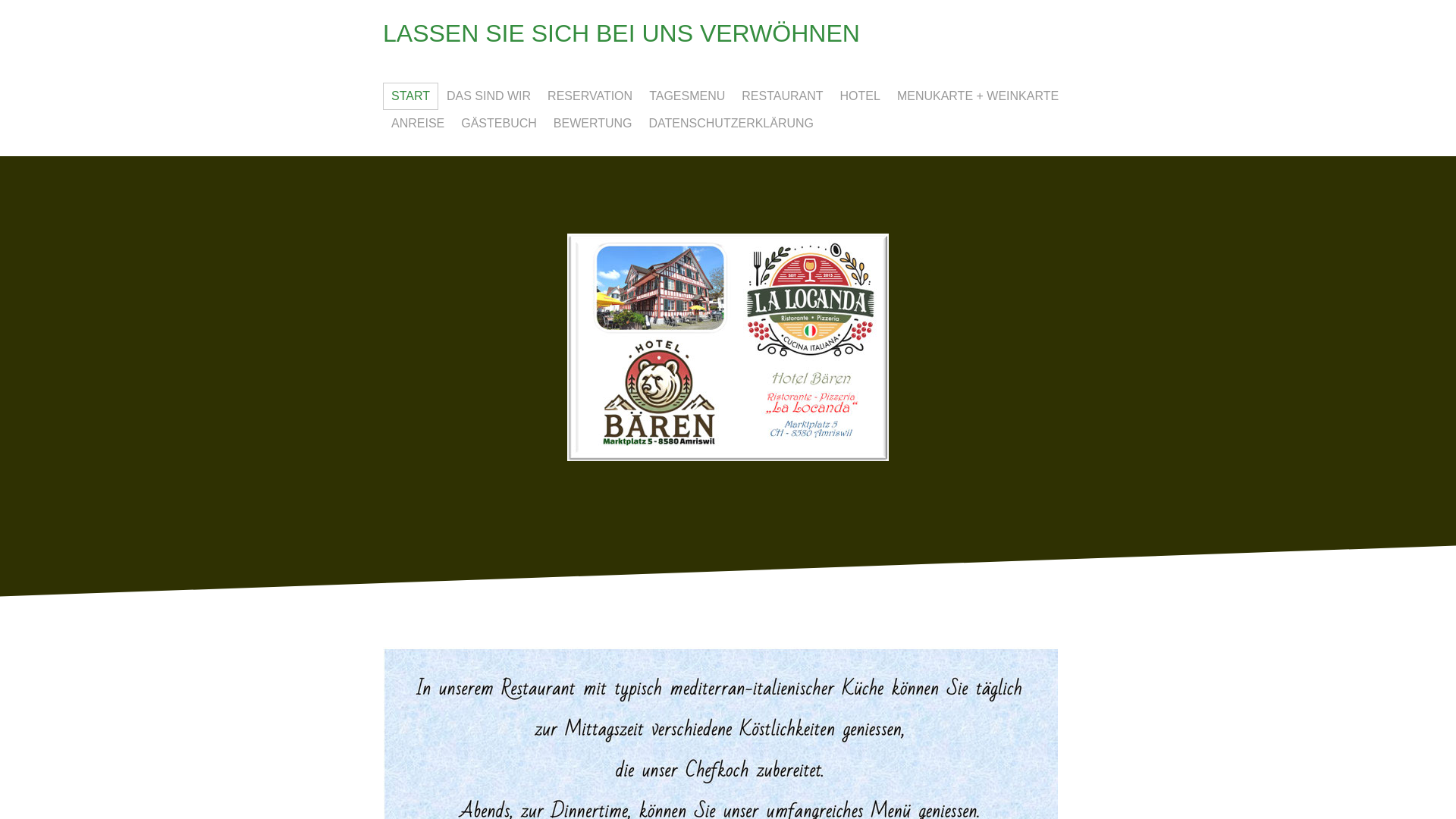 website screenshot of https://hotel-baeren-amriswil.ch