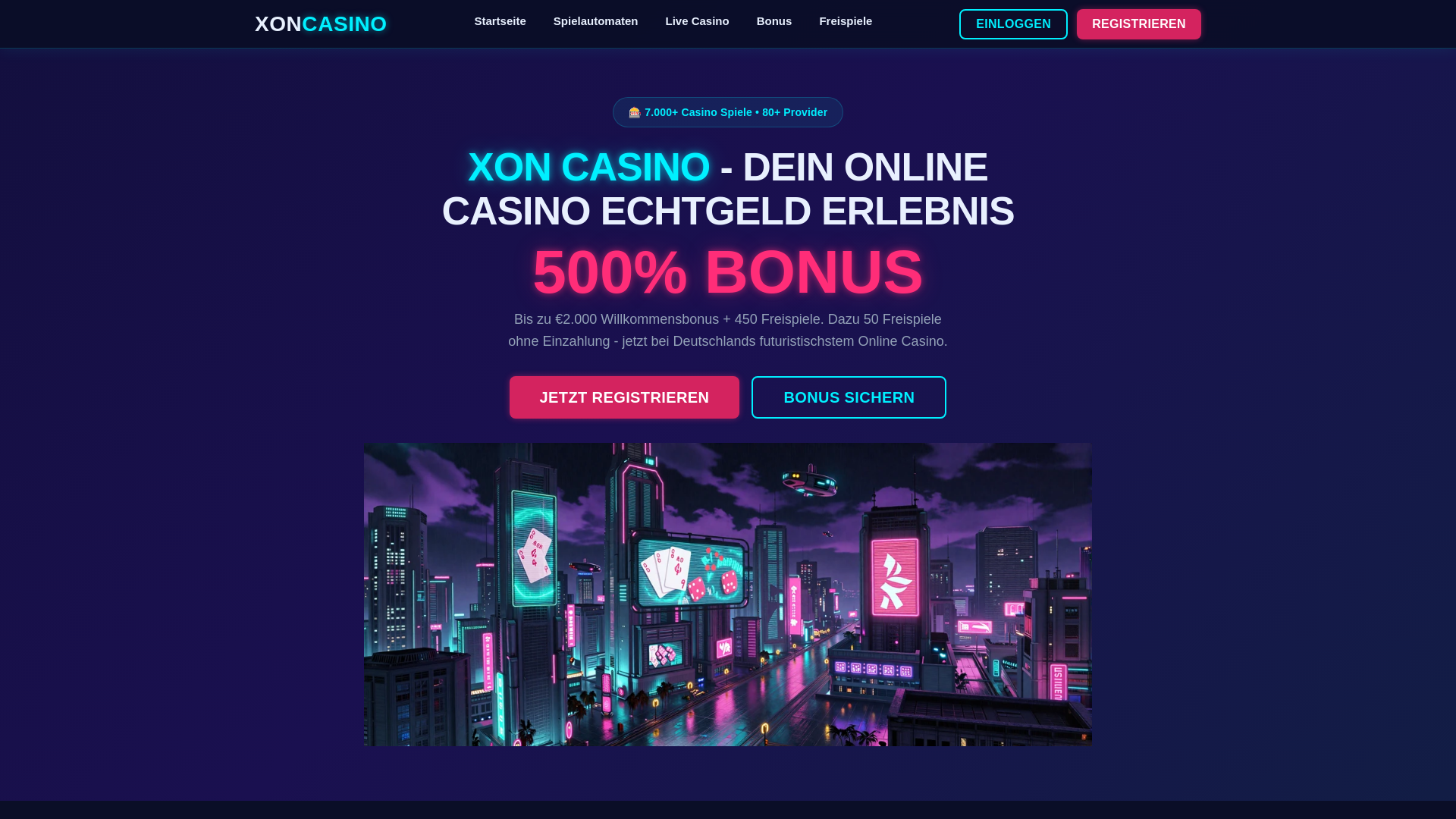 website screenshot of https://xon-casino-play.com/