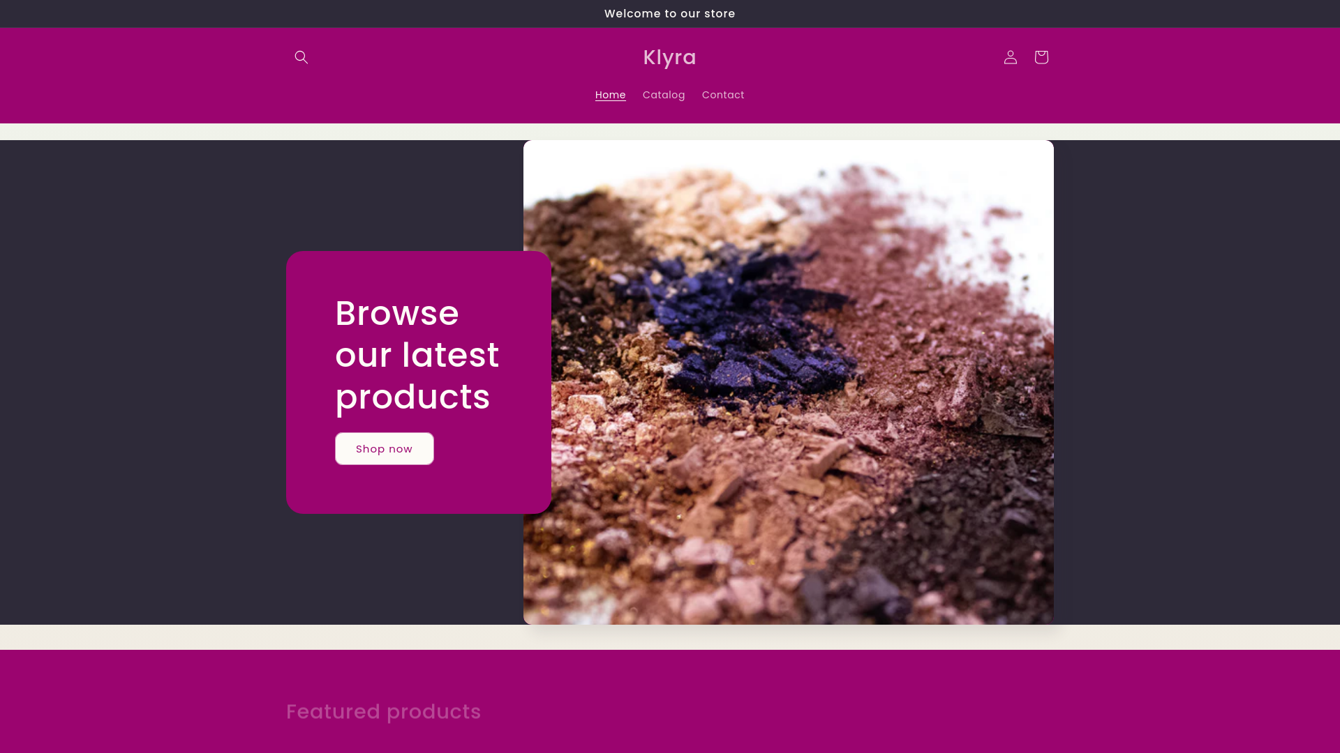 website screenshot of https://klyrraa.com/