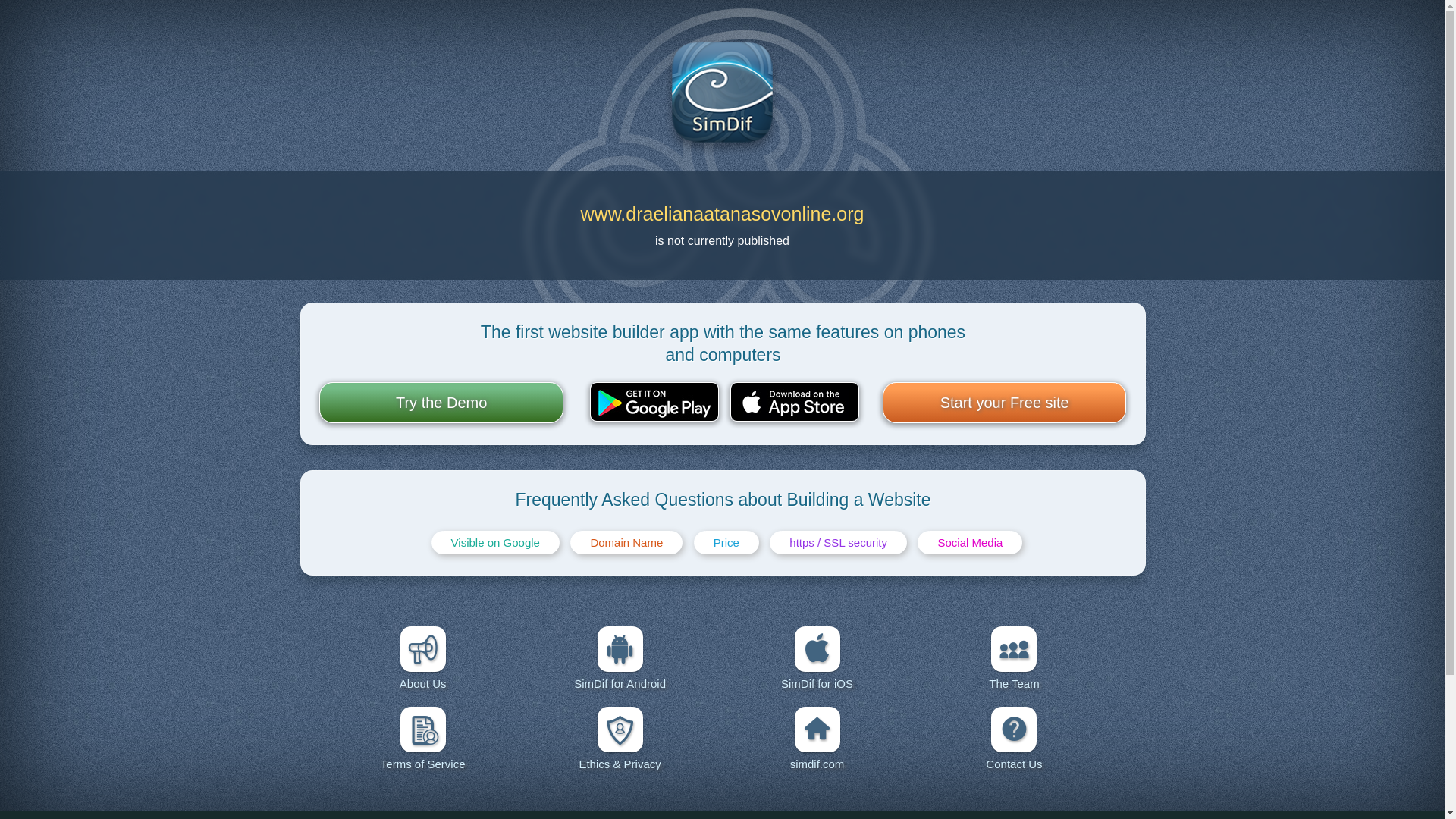 website screenshot of https://draelianaatanasovonline.org/