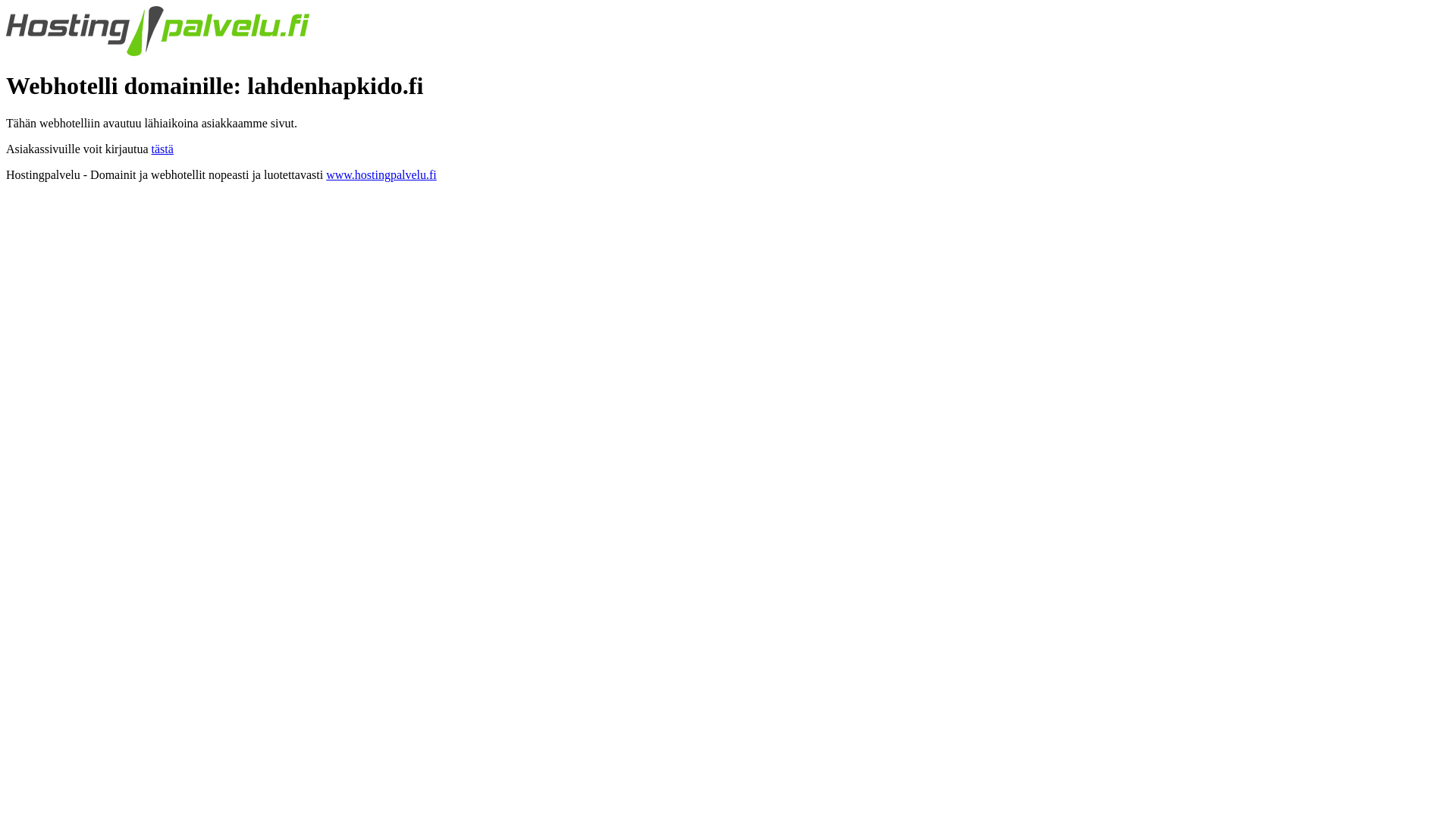 website screenshot of https://lahdenhapkido.fi/