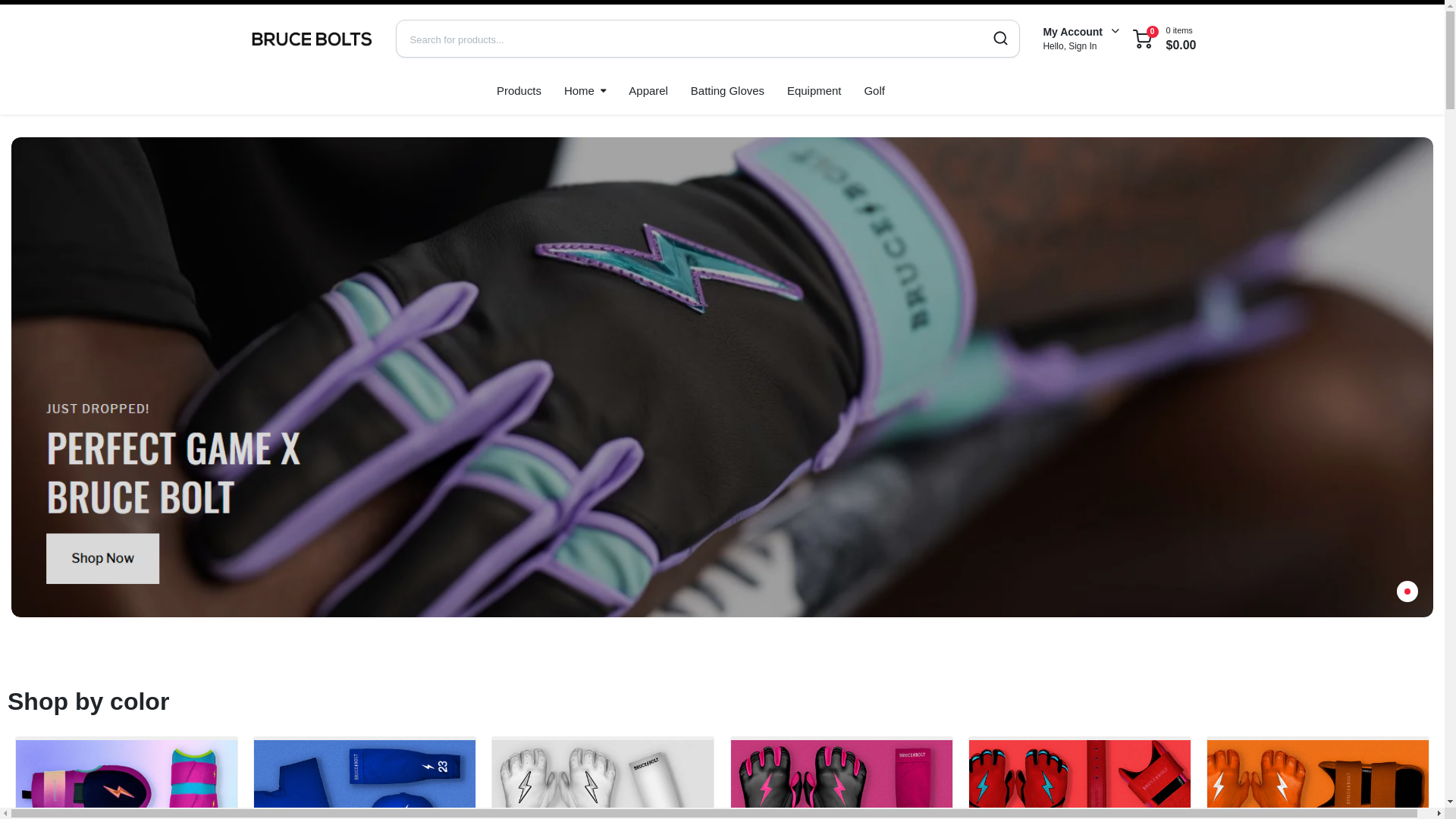 website screenshot of https://brucebolts.store/