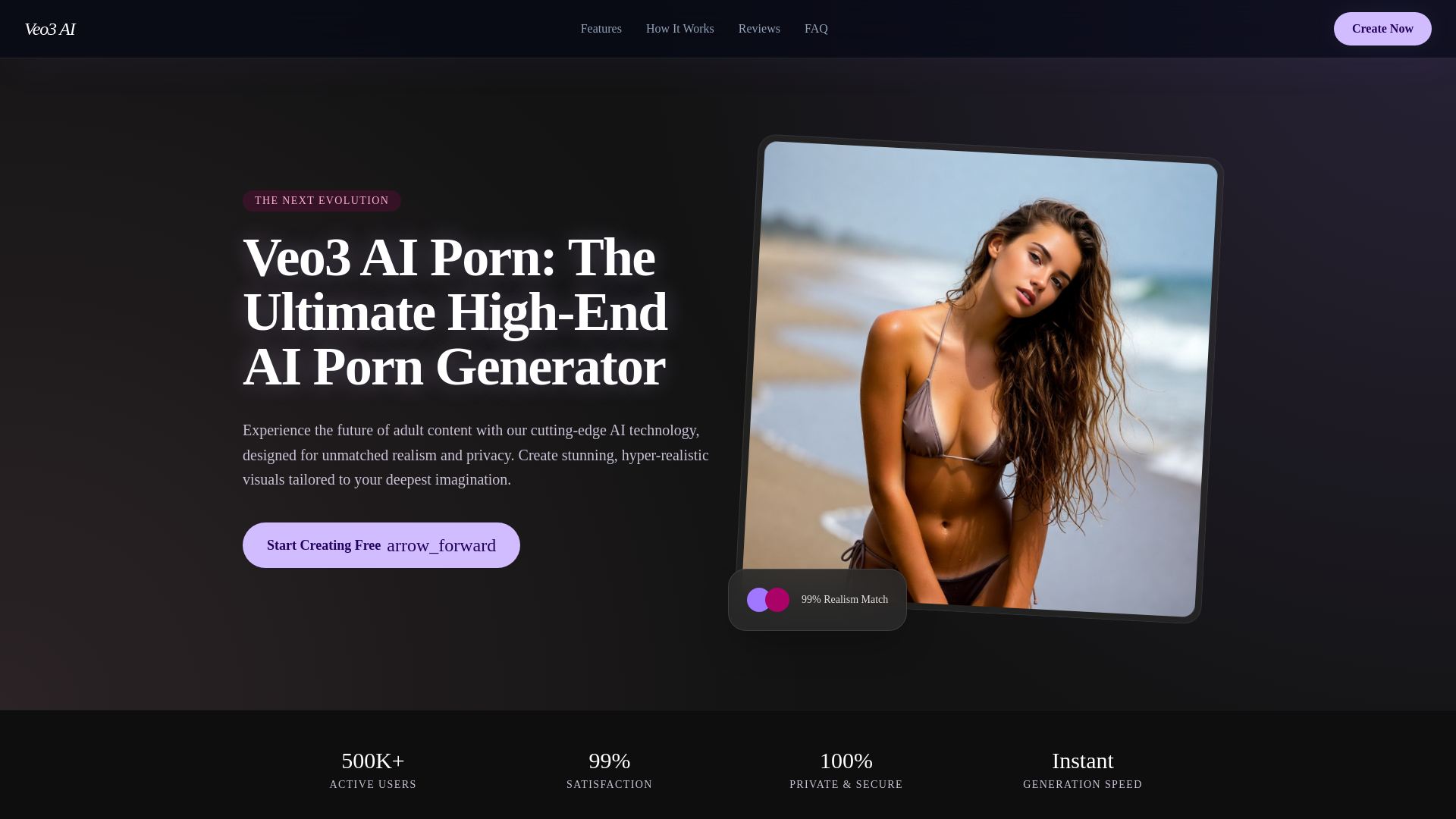 website screenshot of https://veo3aipornpro.com/