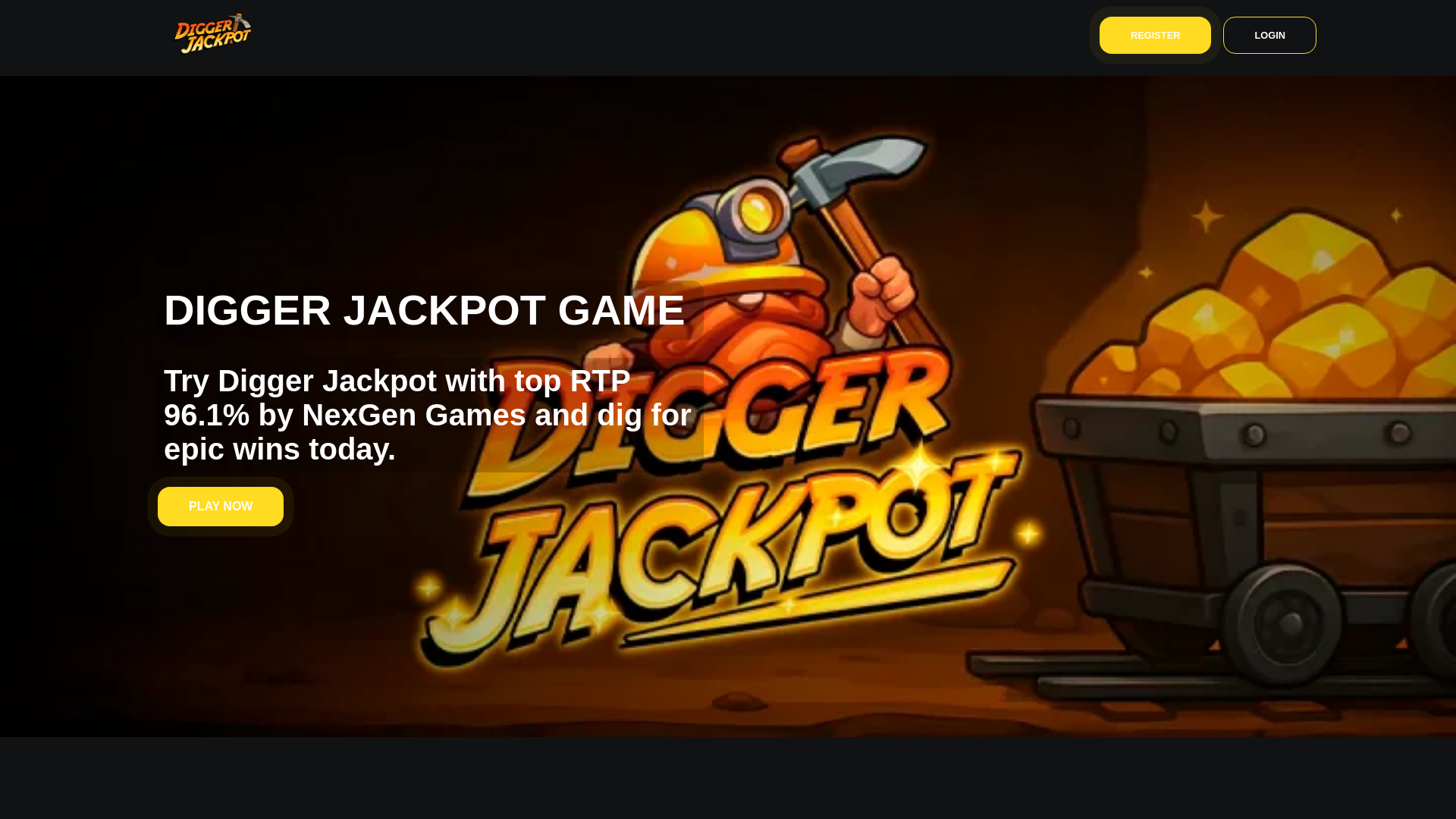 website screenshot of https://digger-jackpot-games.pages.dev/