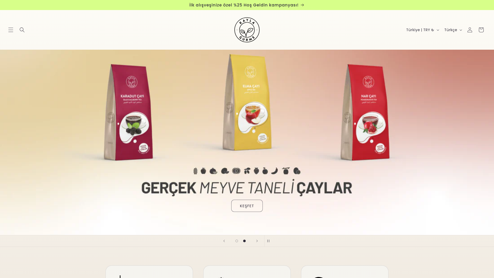 website screenshot of https://kaylagurme.com/