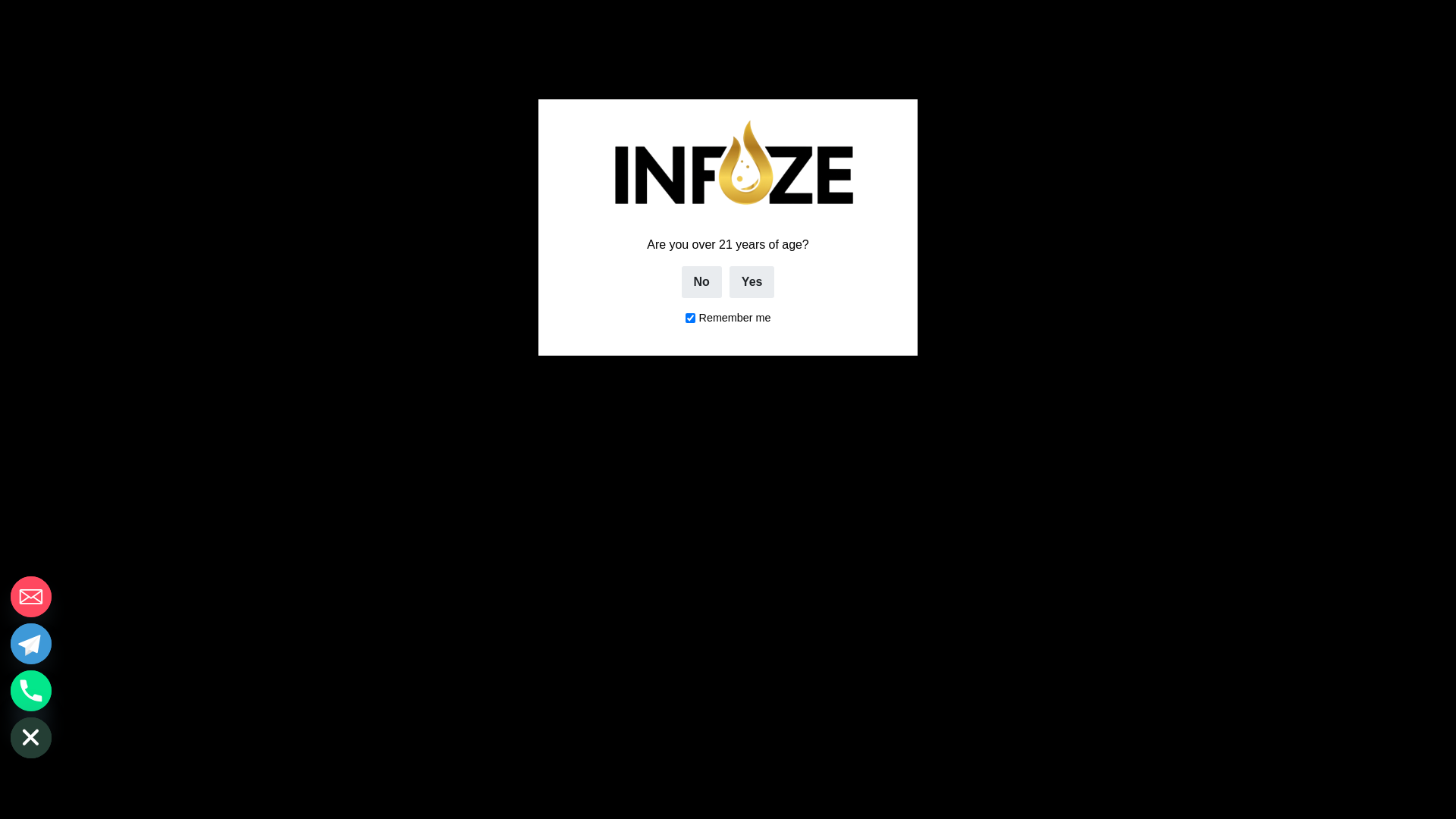 website screenshot of https://infuzeliveresin.com