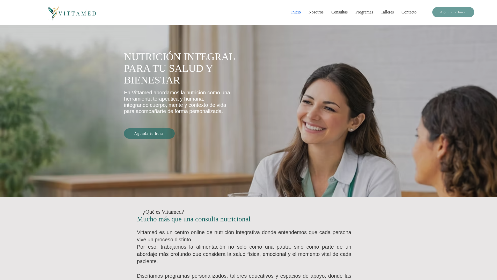 website screenshot of https://vittamed.cl/