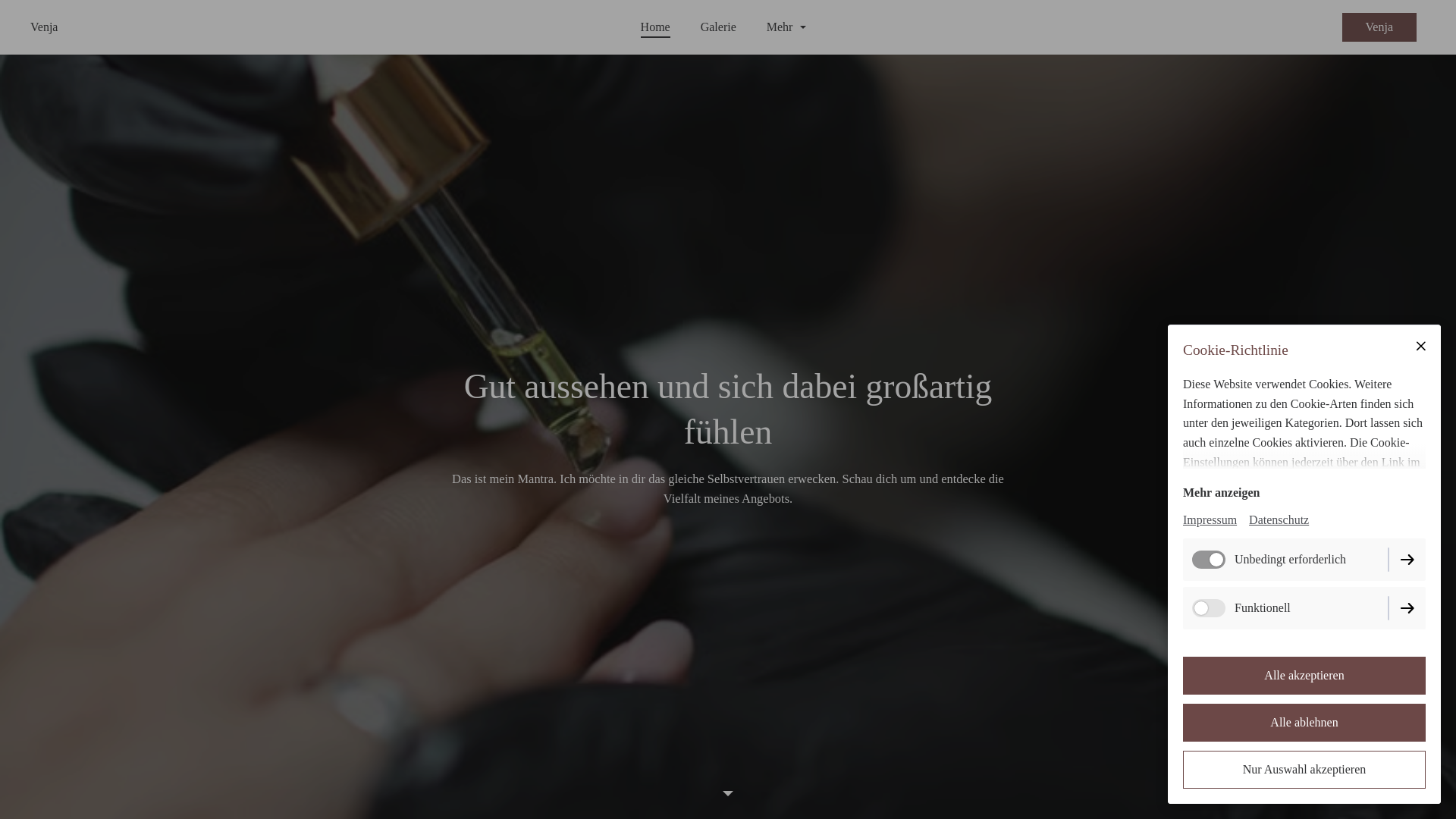 website screenshot of https://venjanailsandbeyond.de/