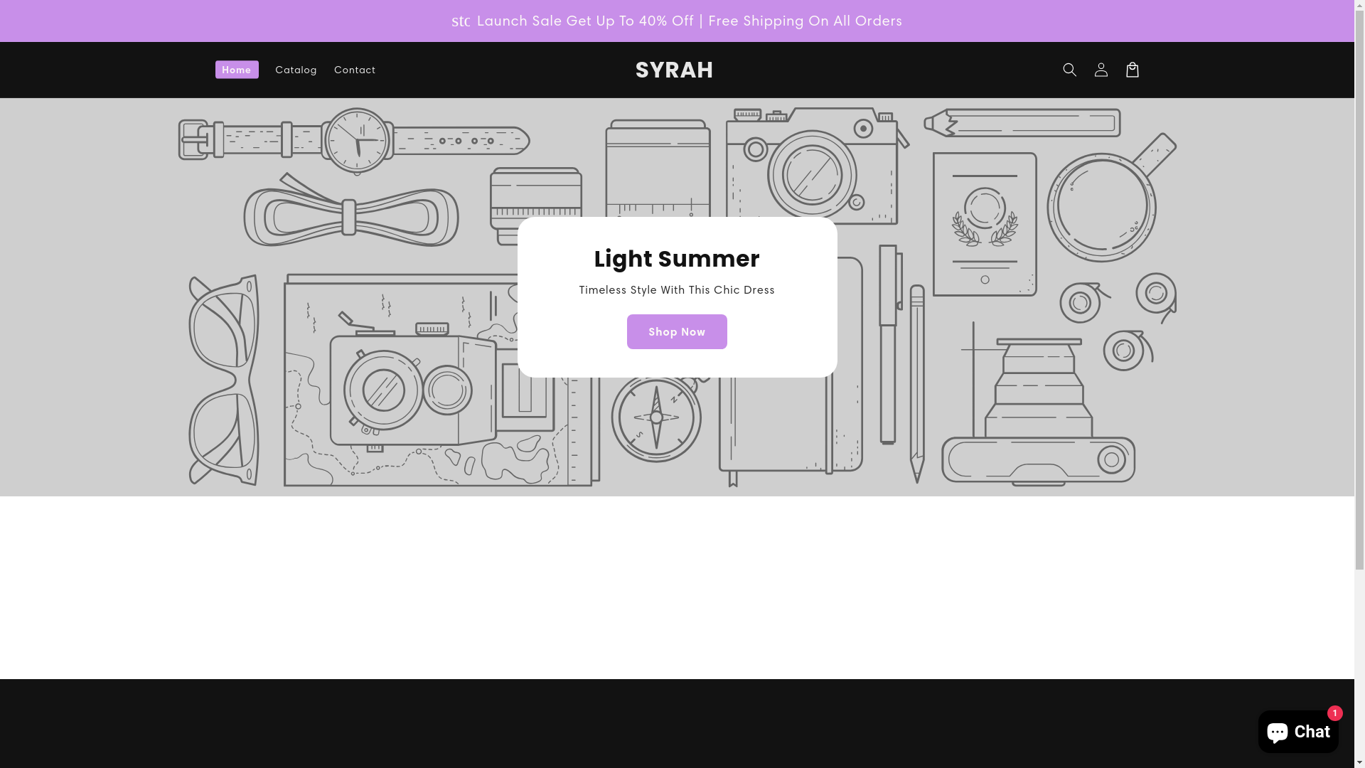 website screenshot of https://syrahstore.us/