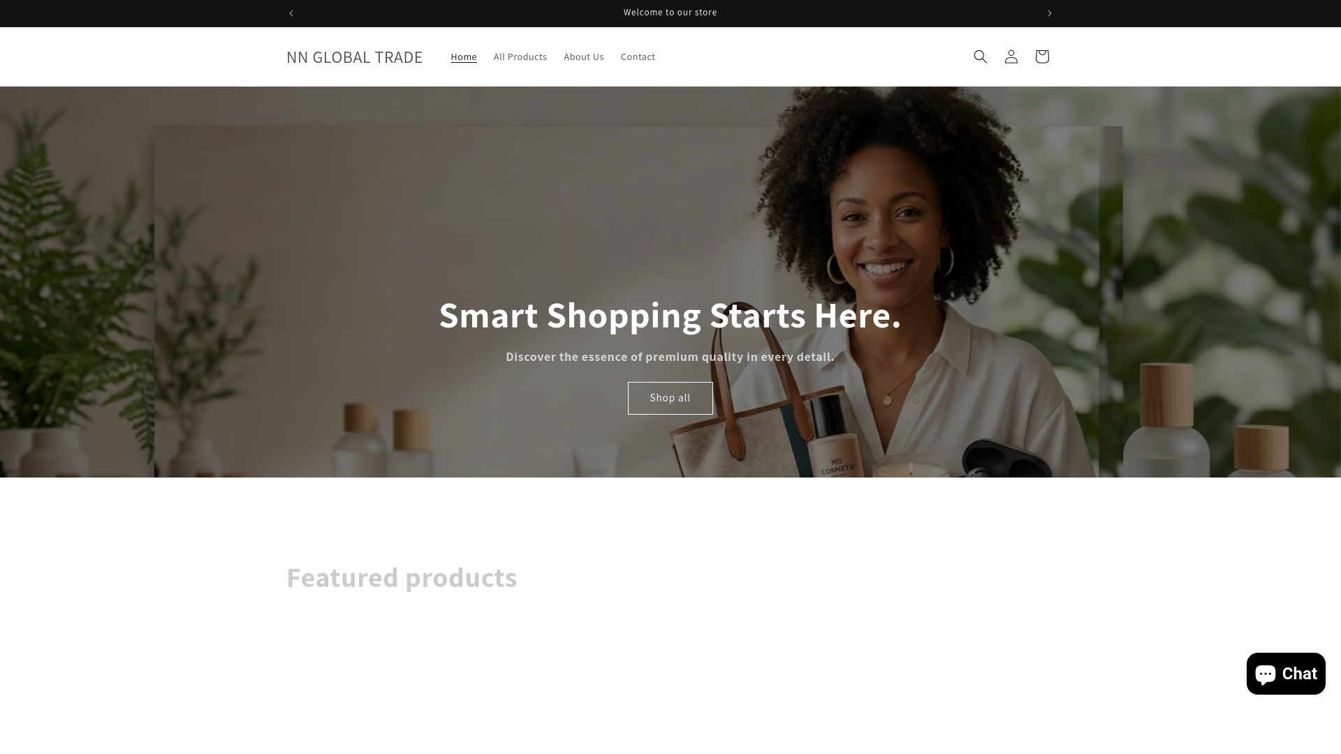 website screenshot of https://nnglobaltrade.store/